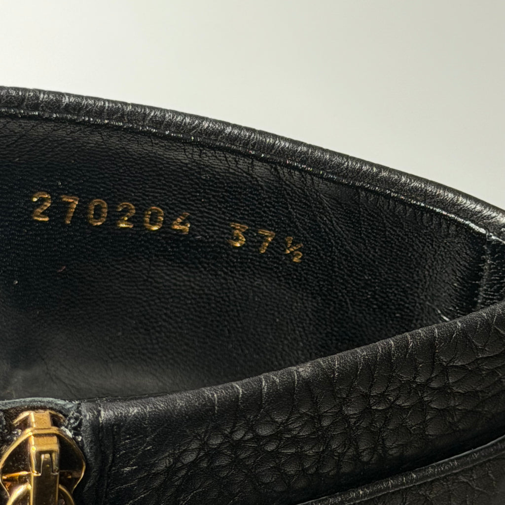 Gucci Double G Logo Leather Boots