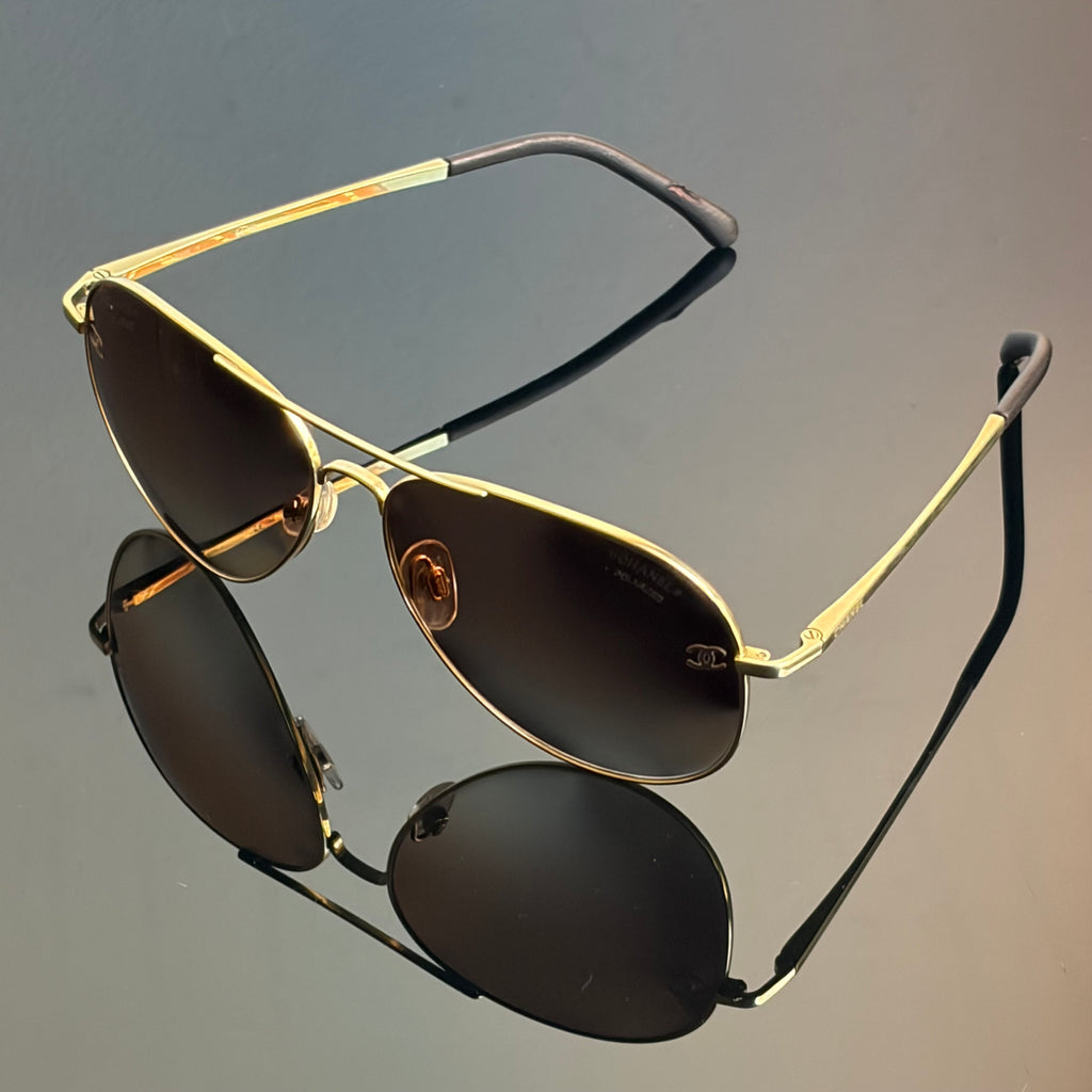 Chanel 4189 Aviator Golden CC Sunglasses