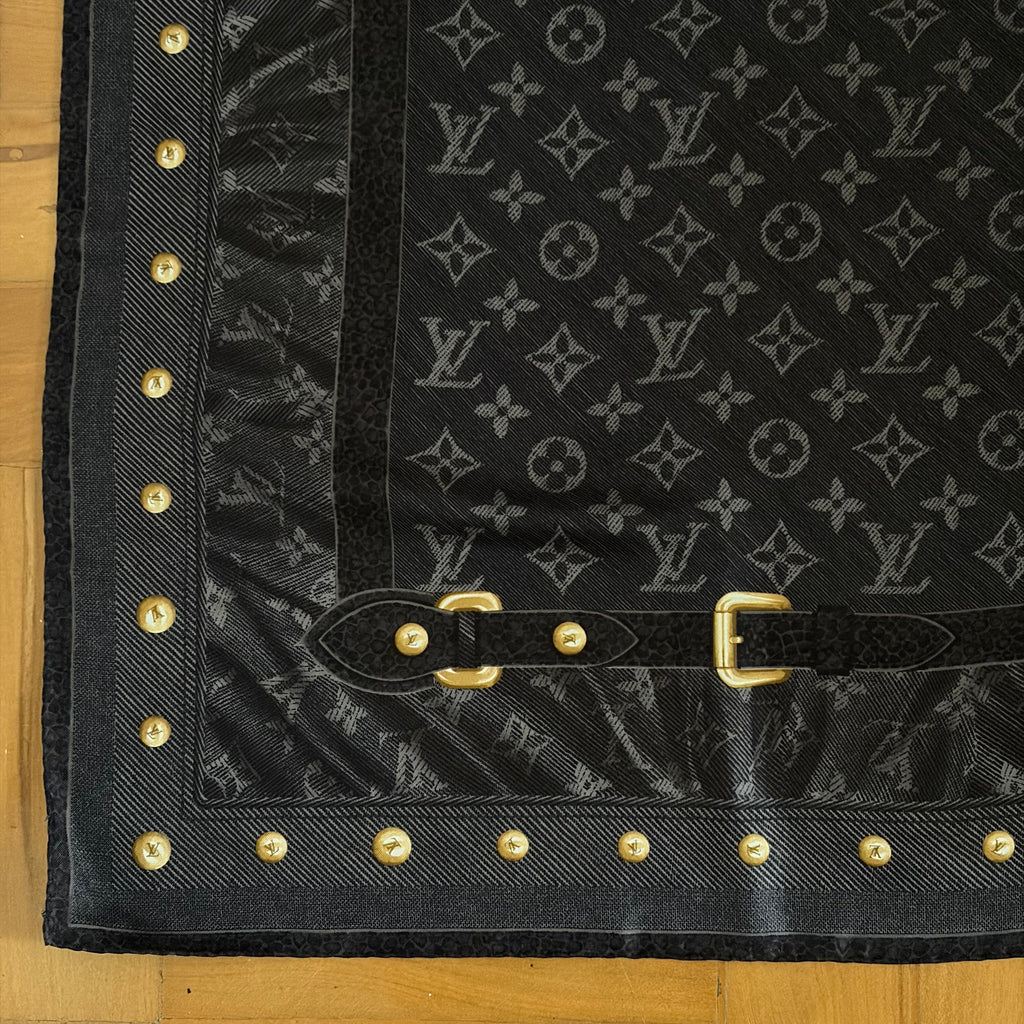 Louis Vuitton Denim Silk Scarf 90