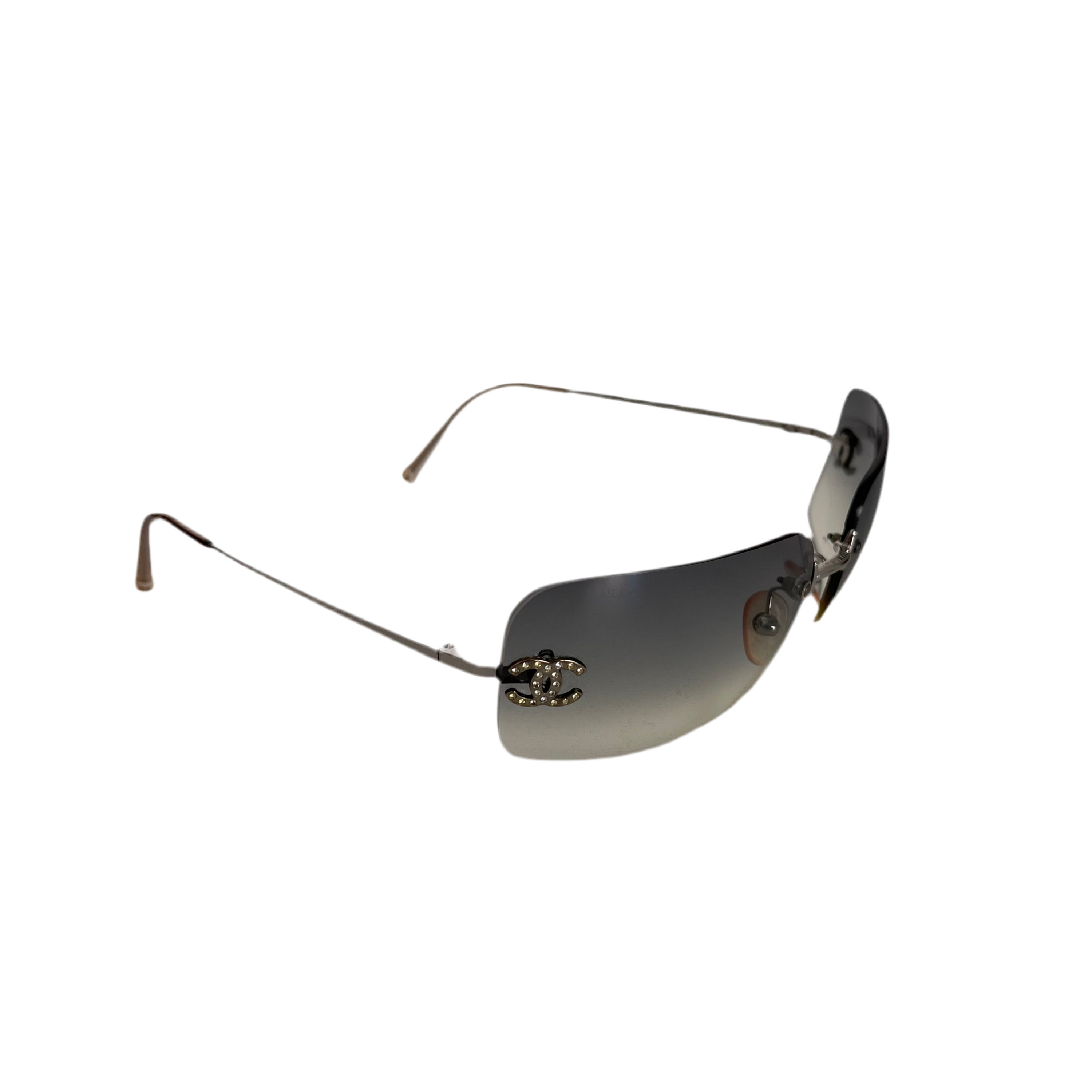 Chanel 4017-D Crystal Logo Sunglasses
