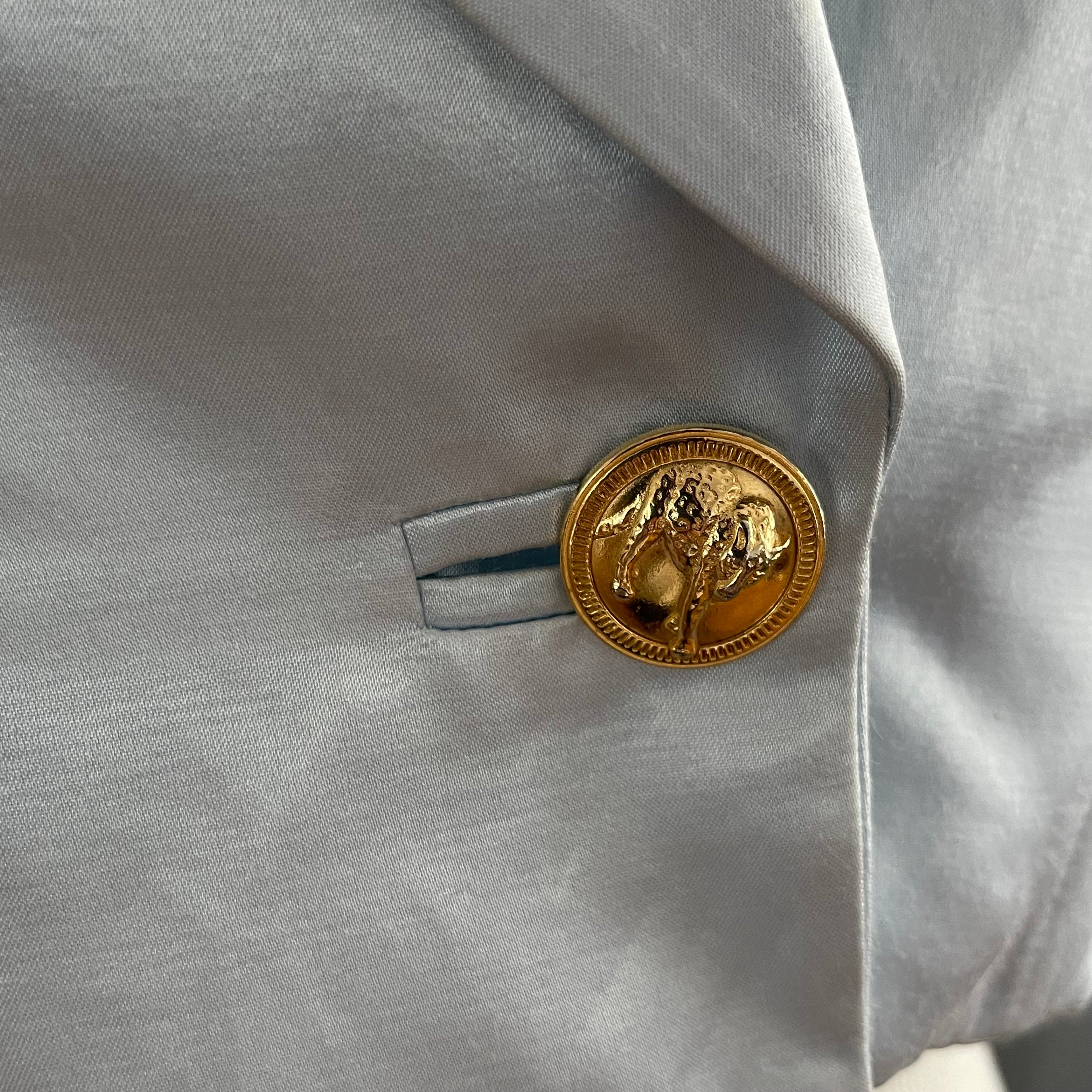 Versus by Gianni Versace Satin Blazer + Pants