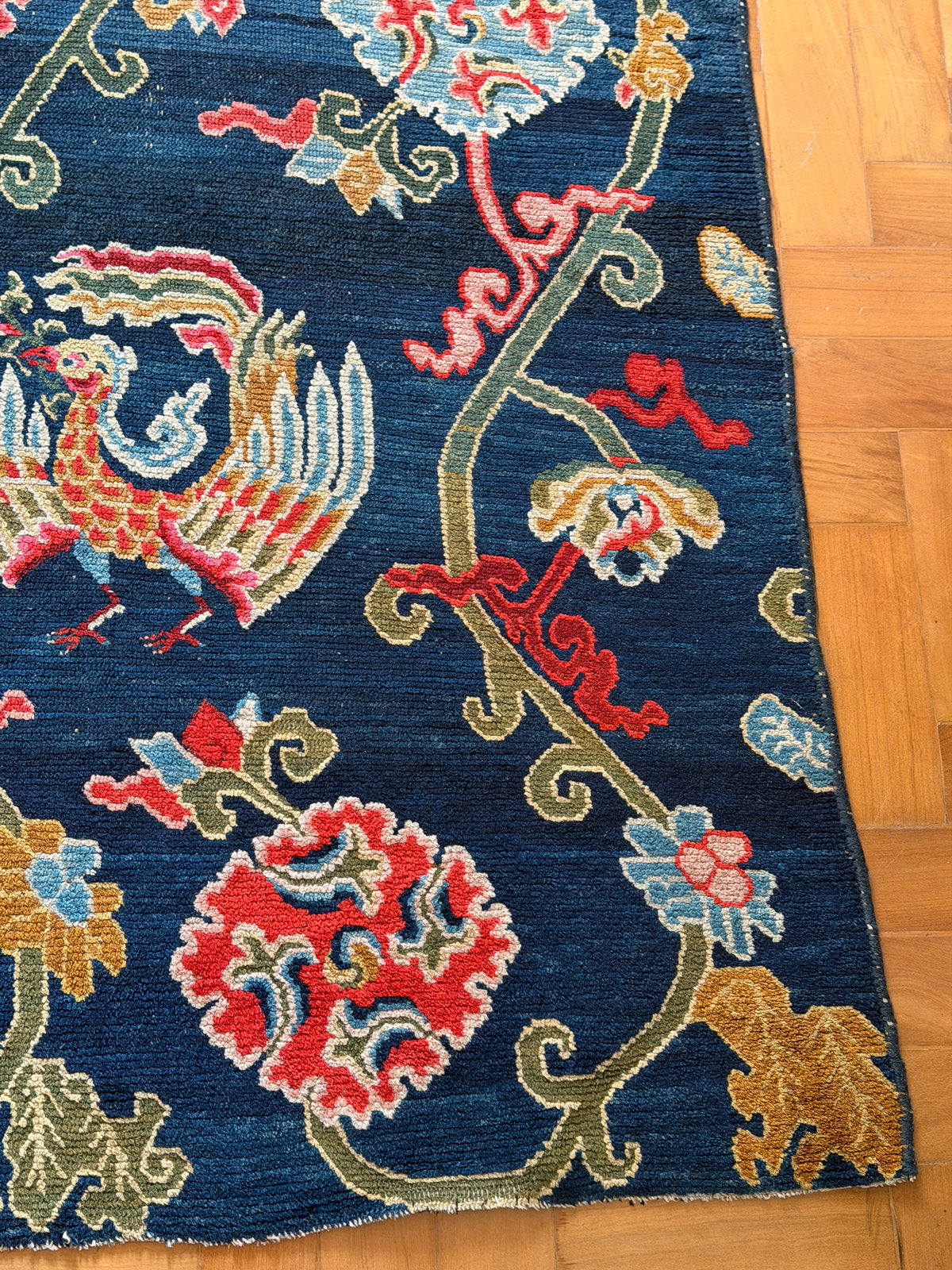 Tibetan Khaden Phoenix Rug, Século 20