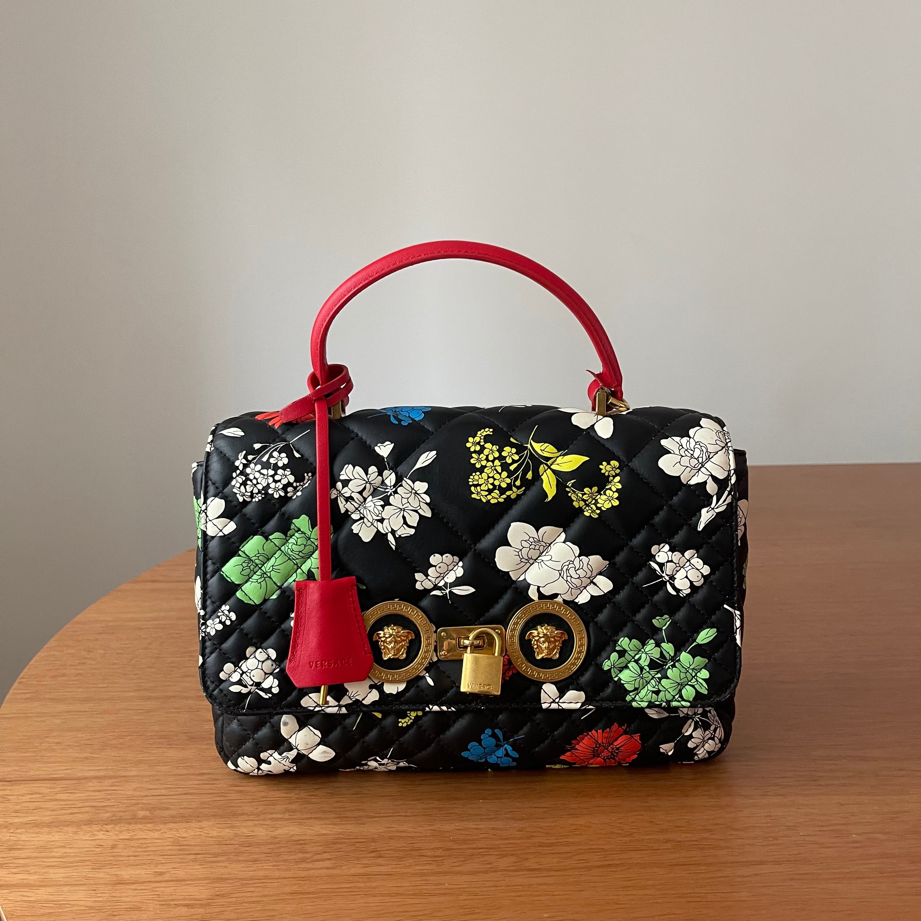 Versace S/S 2019 Napa Print Bouquet Quilted Icon Bag