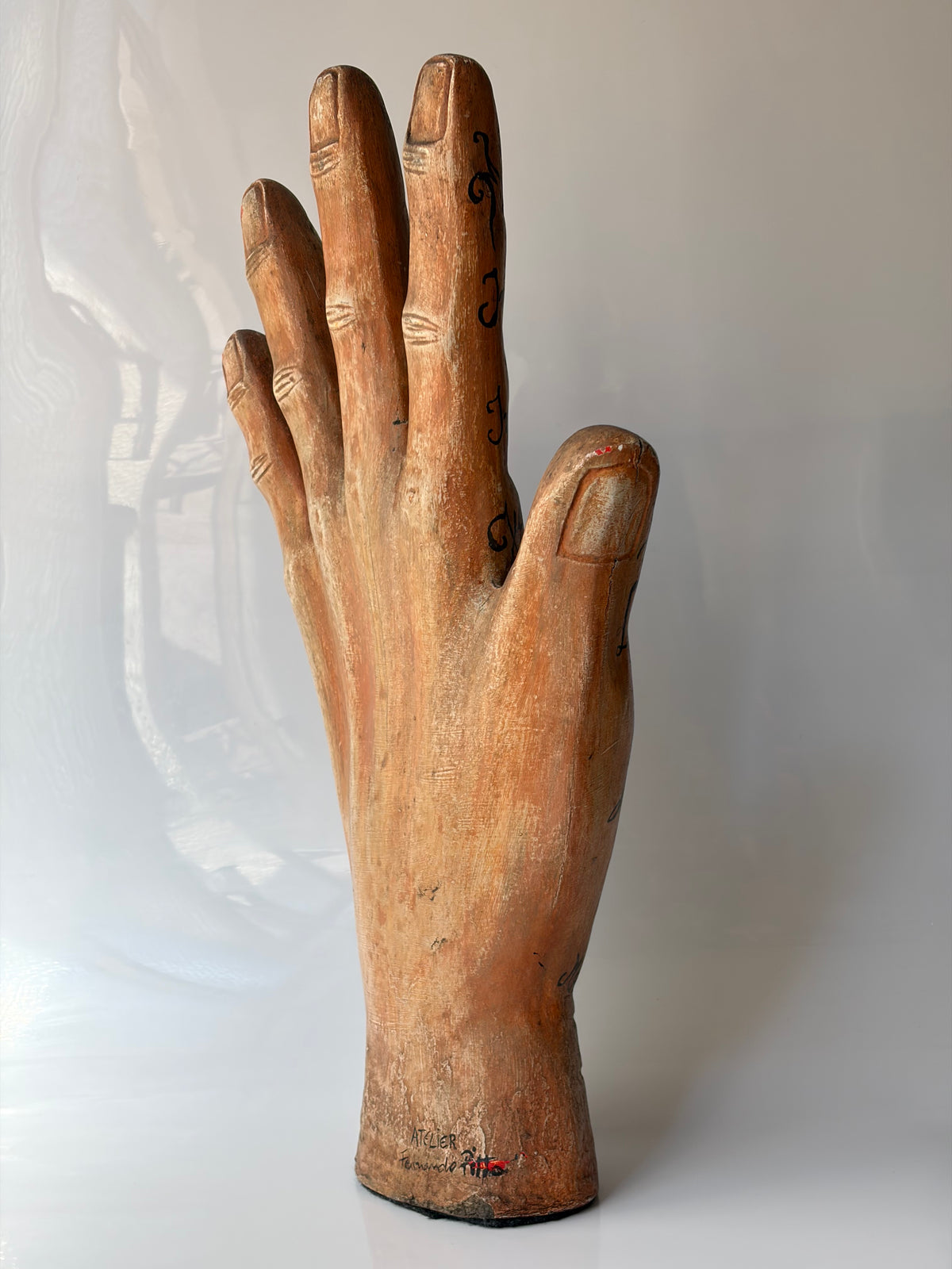 Palmistry Hand Wood Sculpture