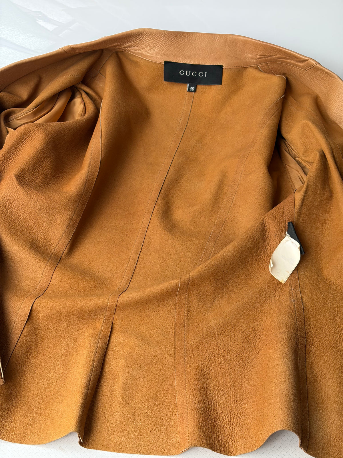 Gucci by Tom Ford Tan Leather Blazer
