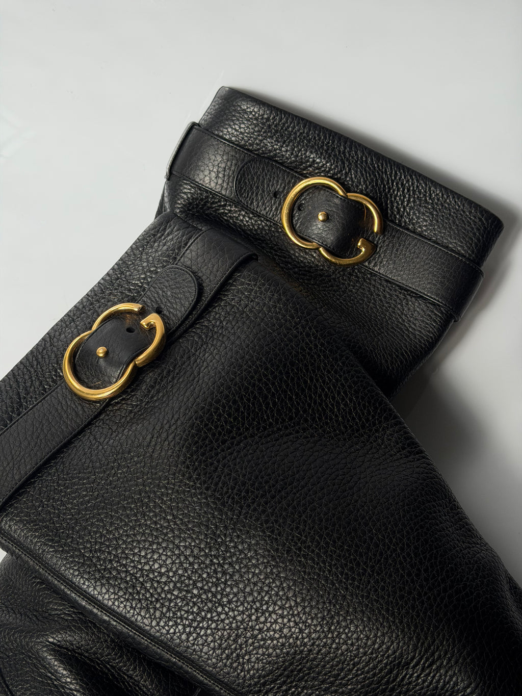 Gucci Double G Logo Leather Boots