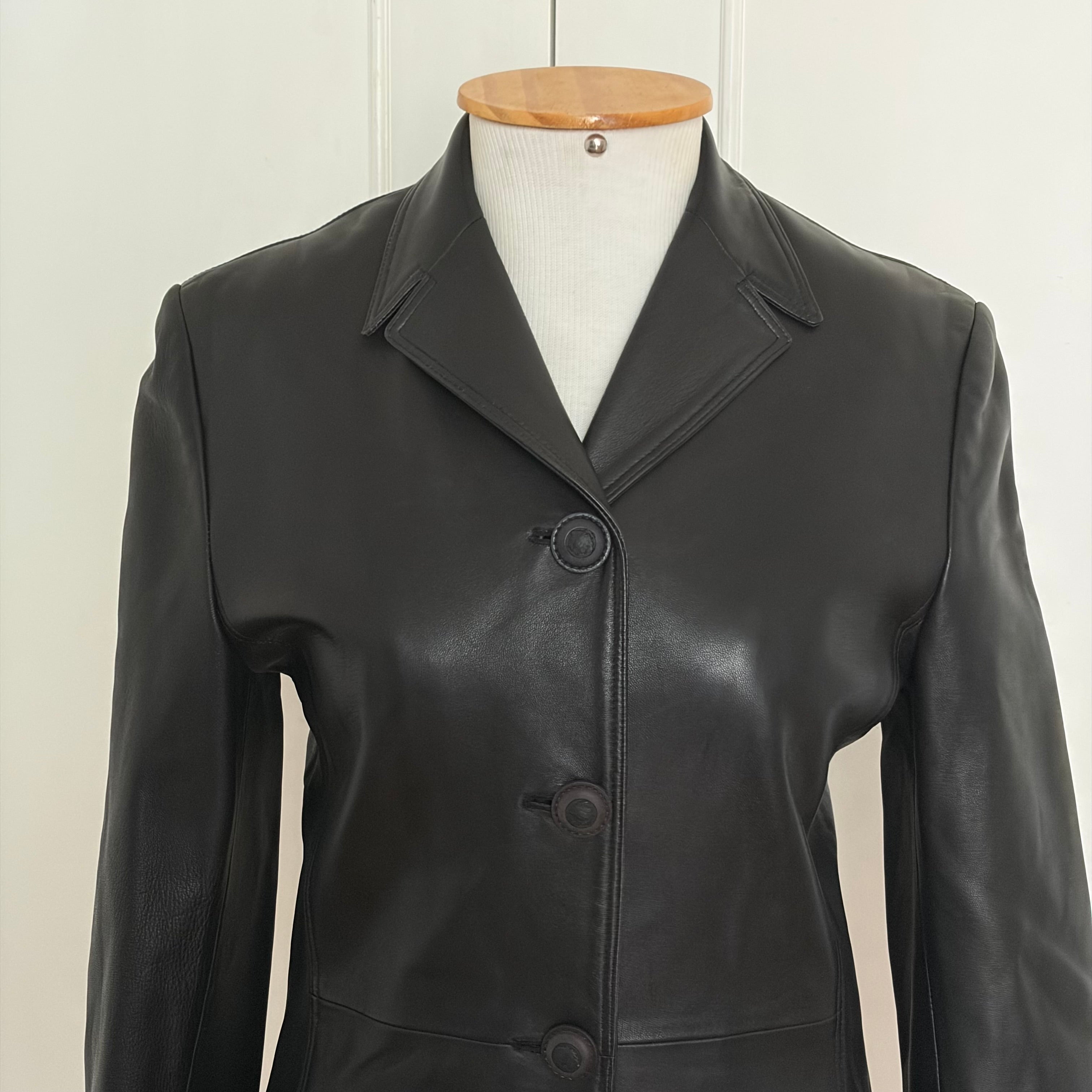 Gianni Versace 90s Lambskin Leather Coat