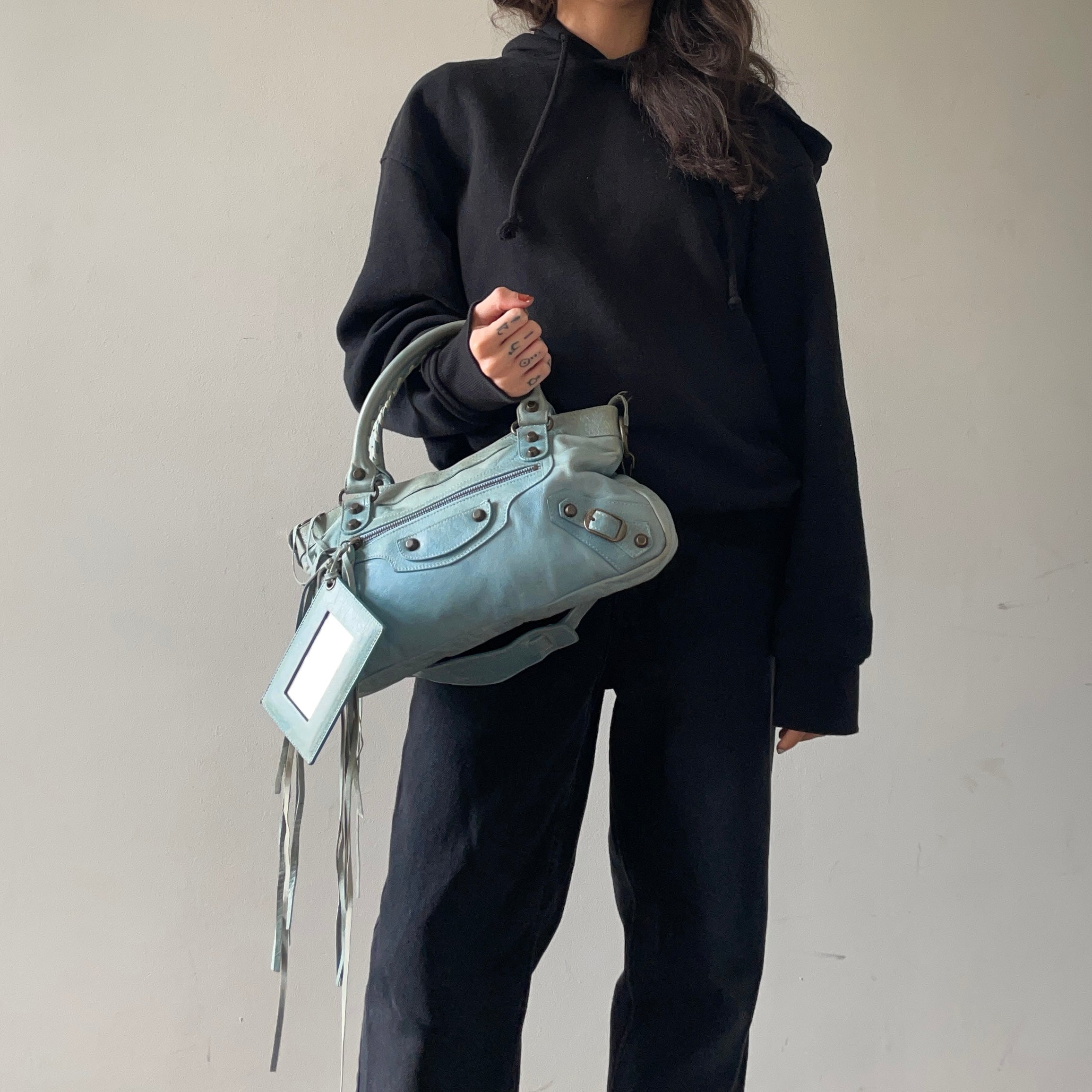 Balenciaga Aqua City Bag