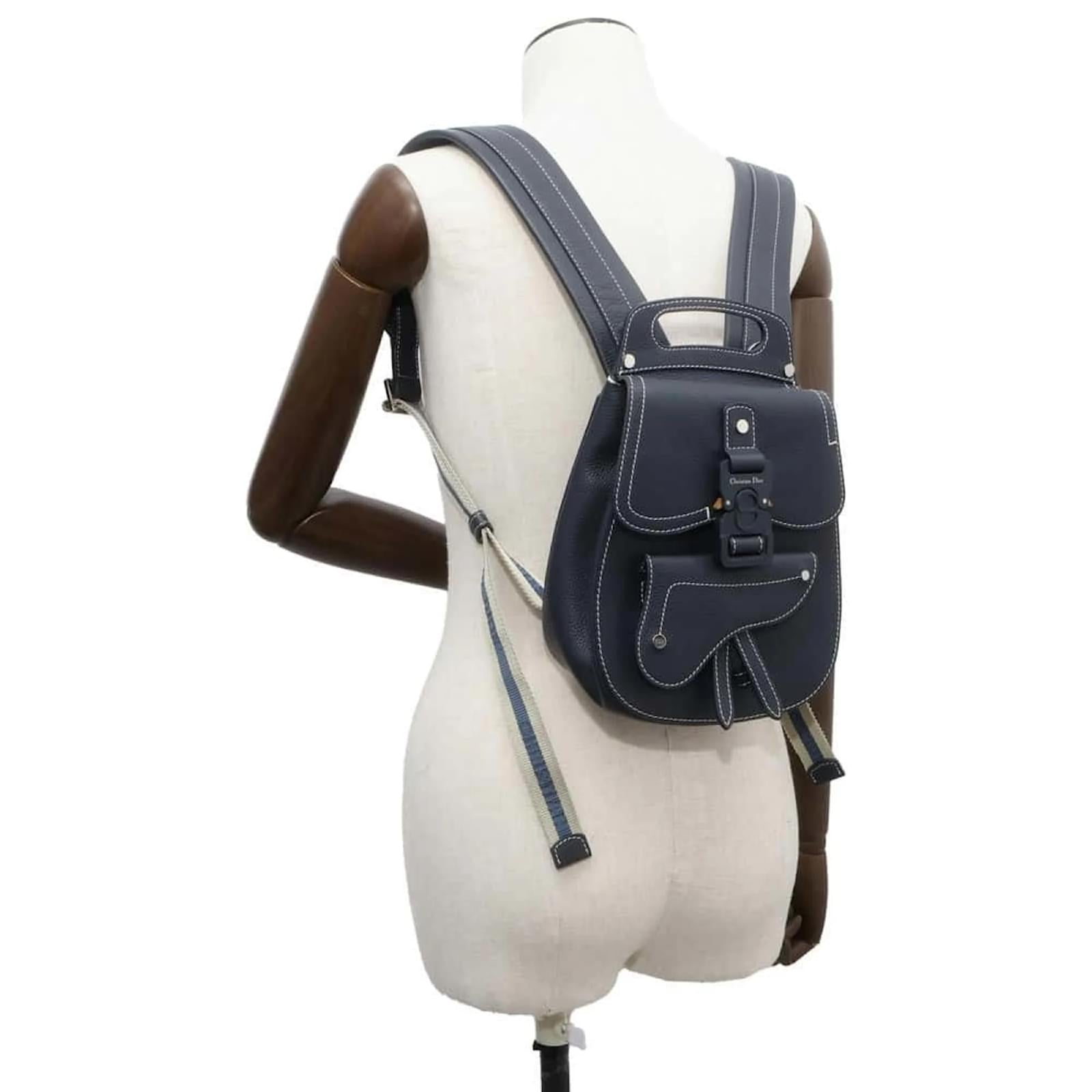 Christian Dior Gallop Sling Bag Deep Blue Marine Calfskin Backpack