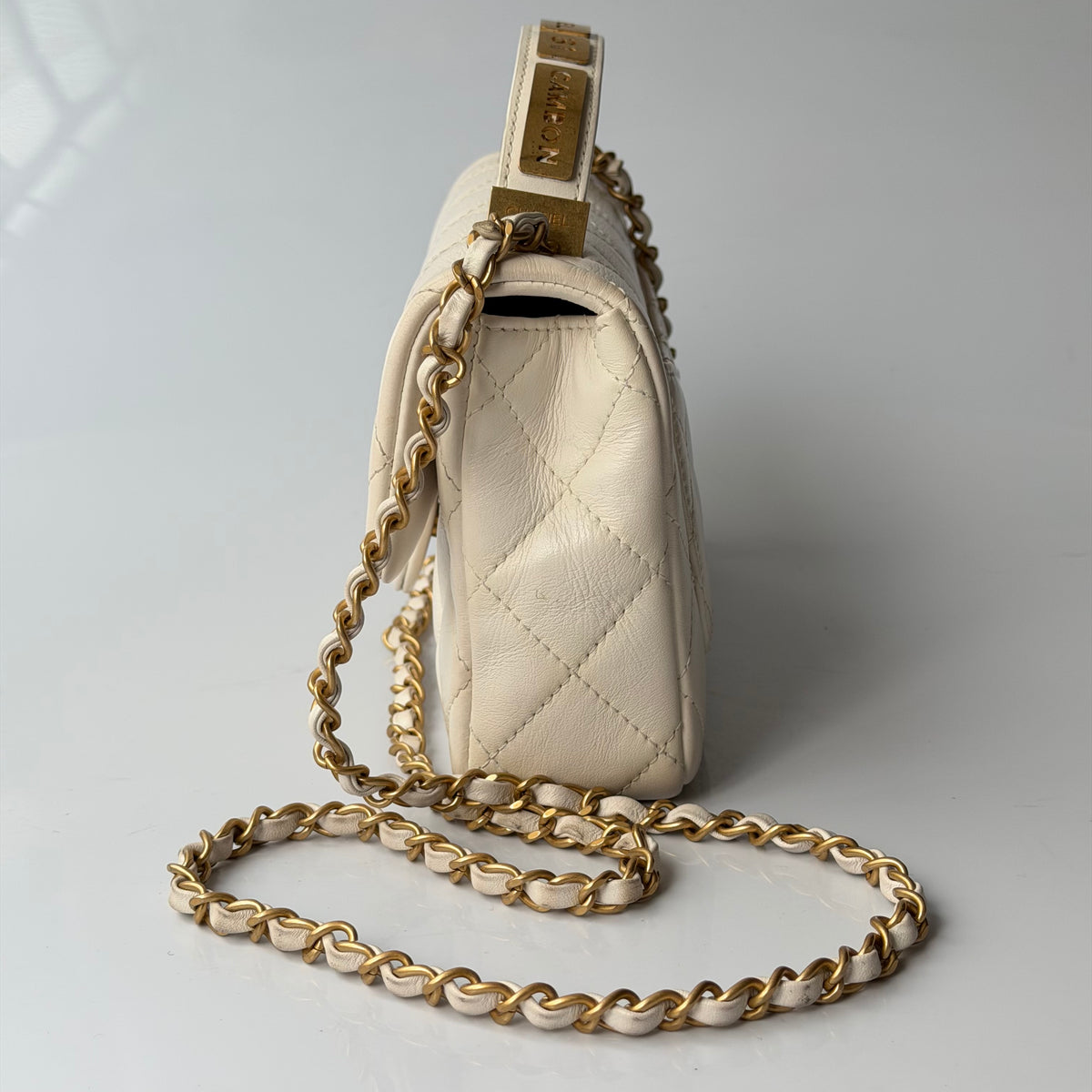 Chanel White Top Handle