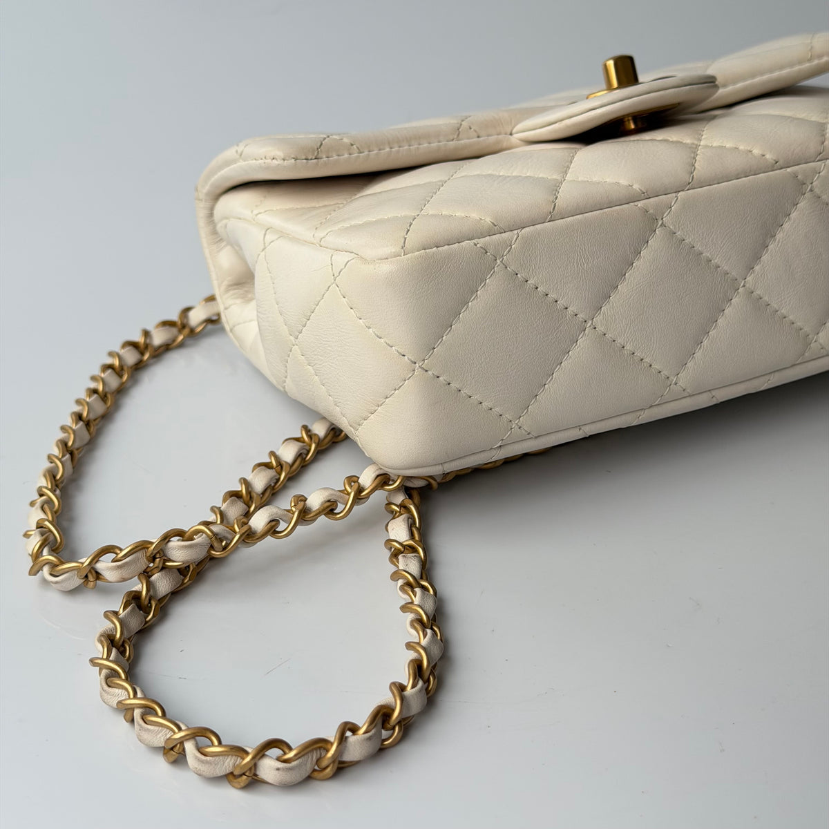 Chanel White Top Handle