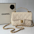 Chanel White Top Handle