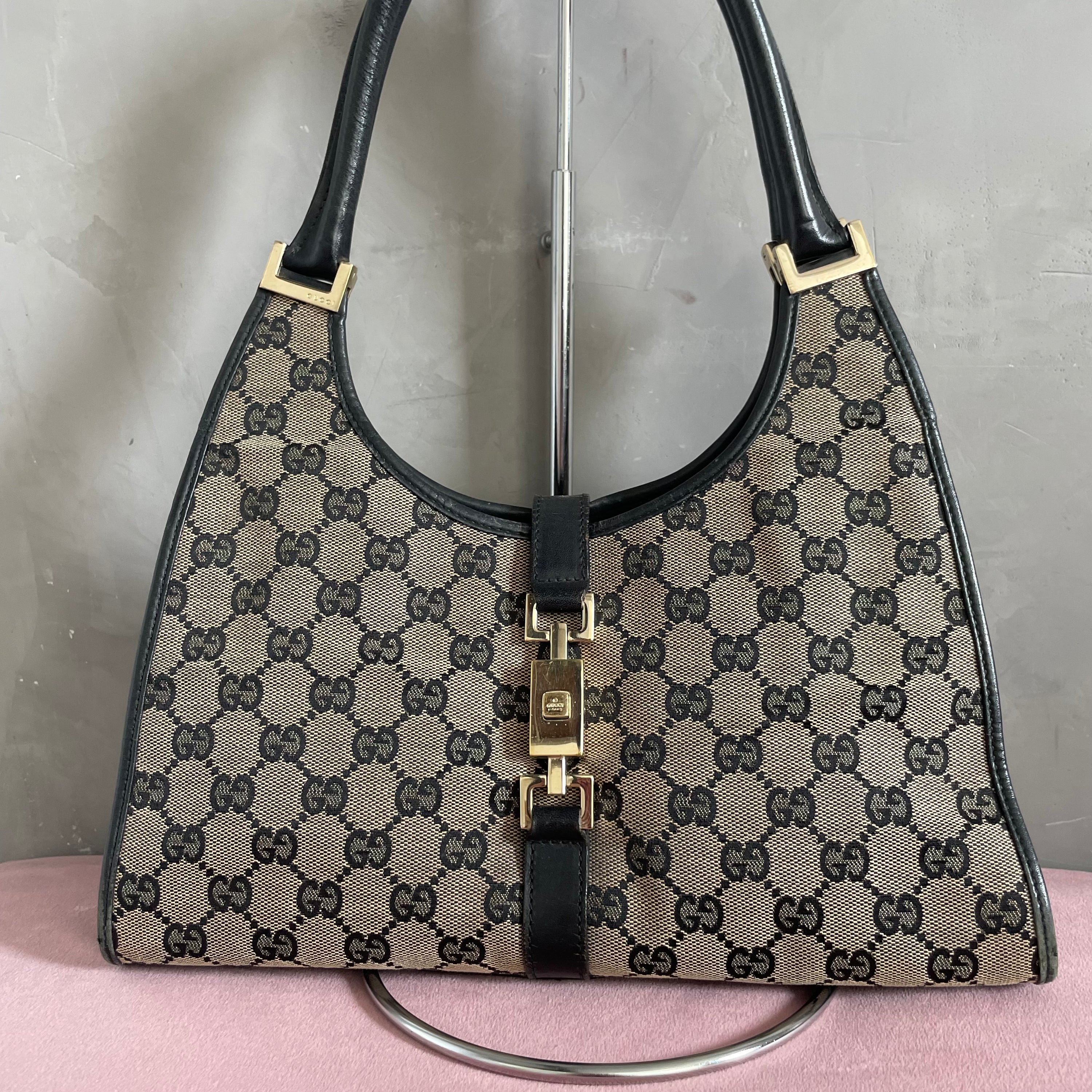 Gucci Monogram Shoulder Jackie Bag
