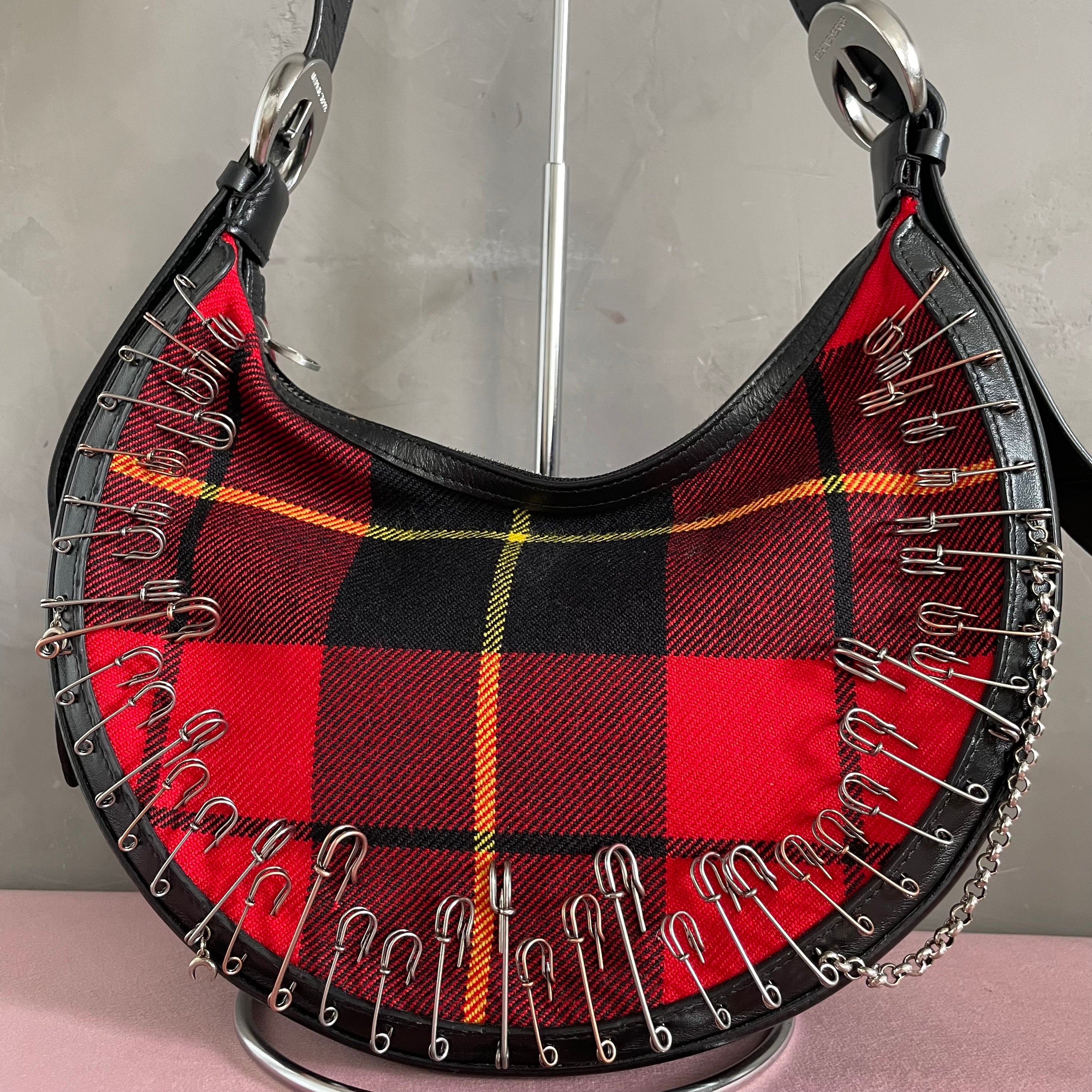 Marine Serre Tartan Pin Bag
