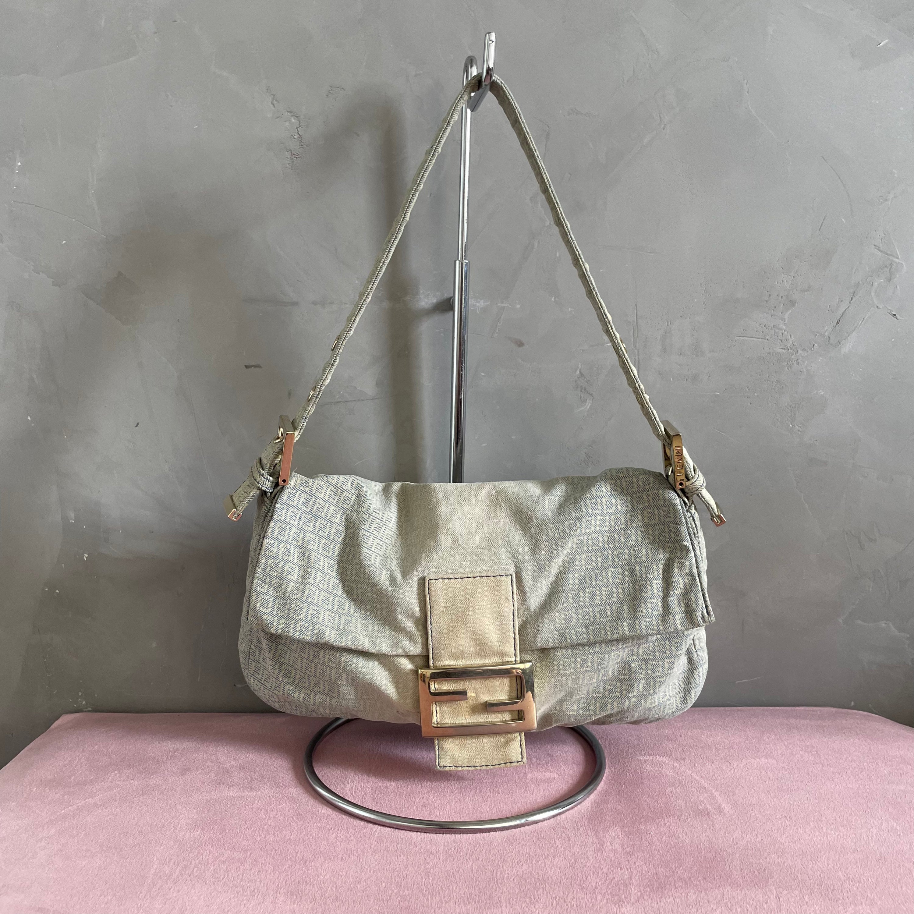 Fendi Denim Monogram Baguette