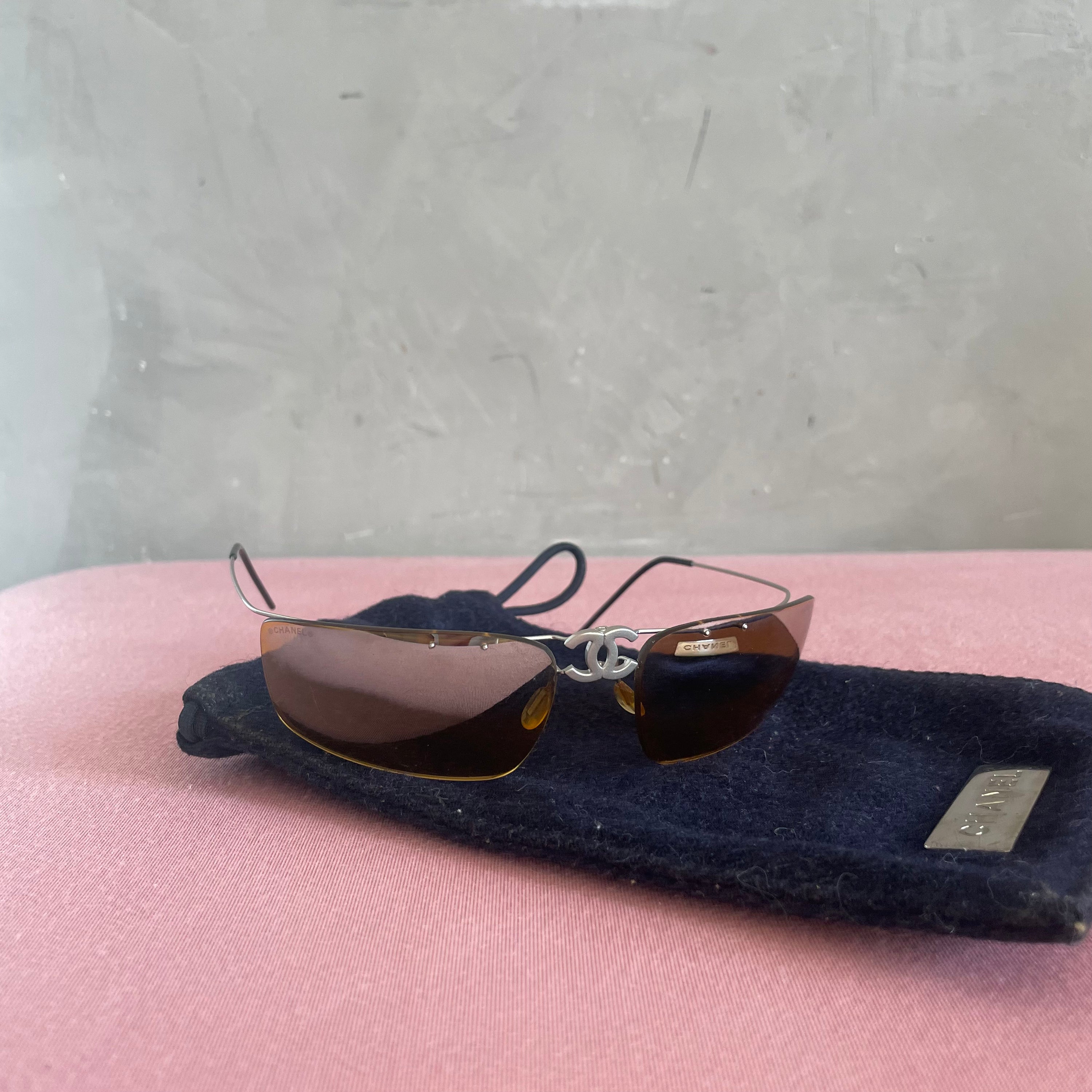 Chanel Logo Orange Sunglasses