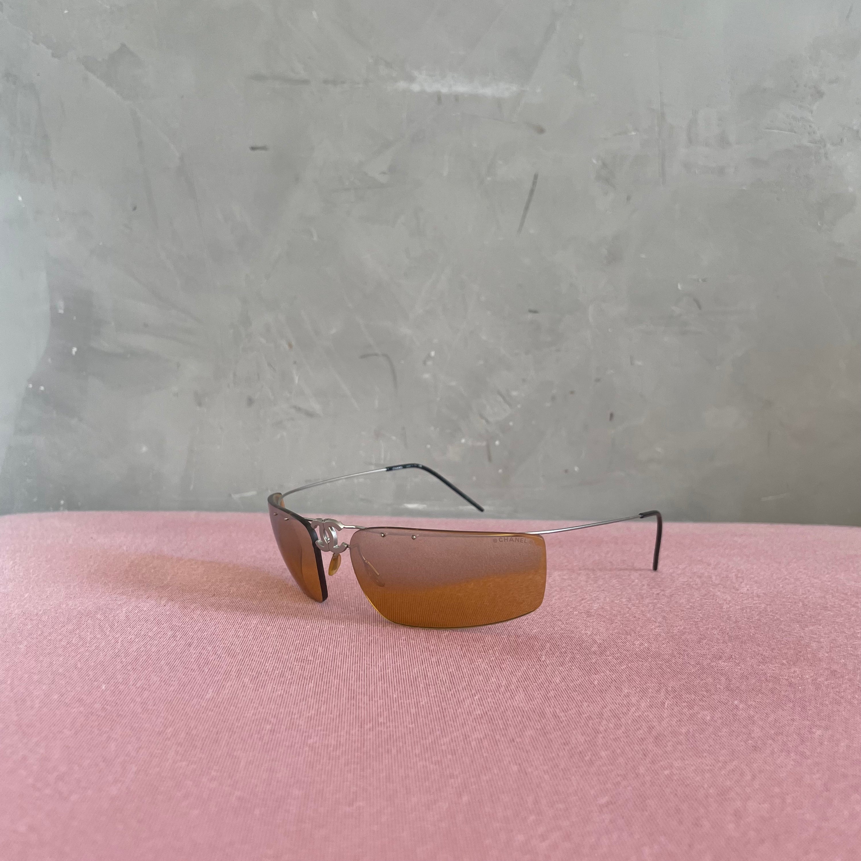 Chanel Logo Orange Sunglasses