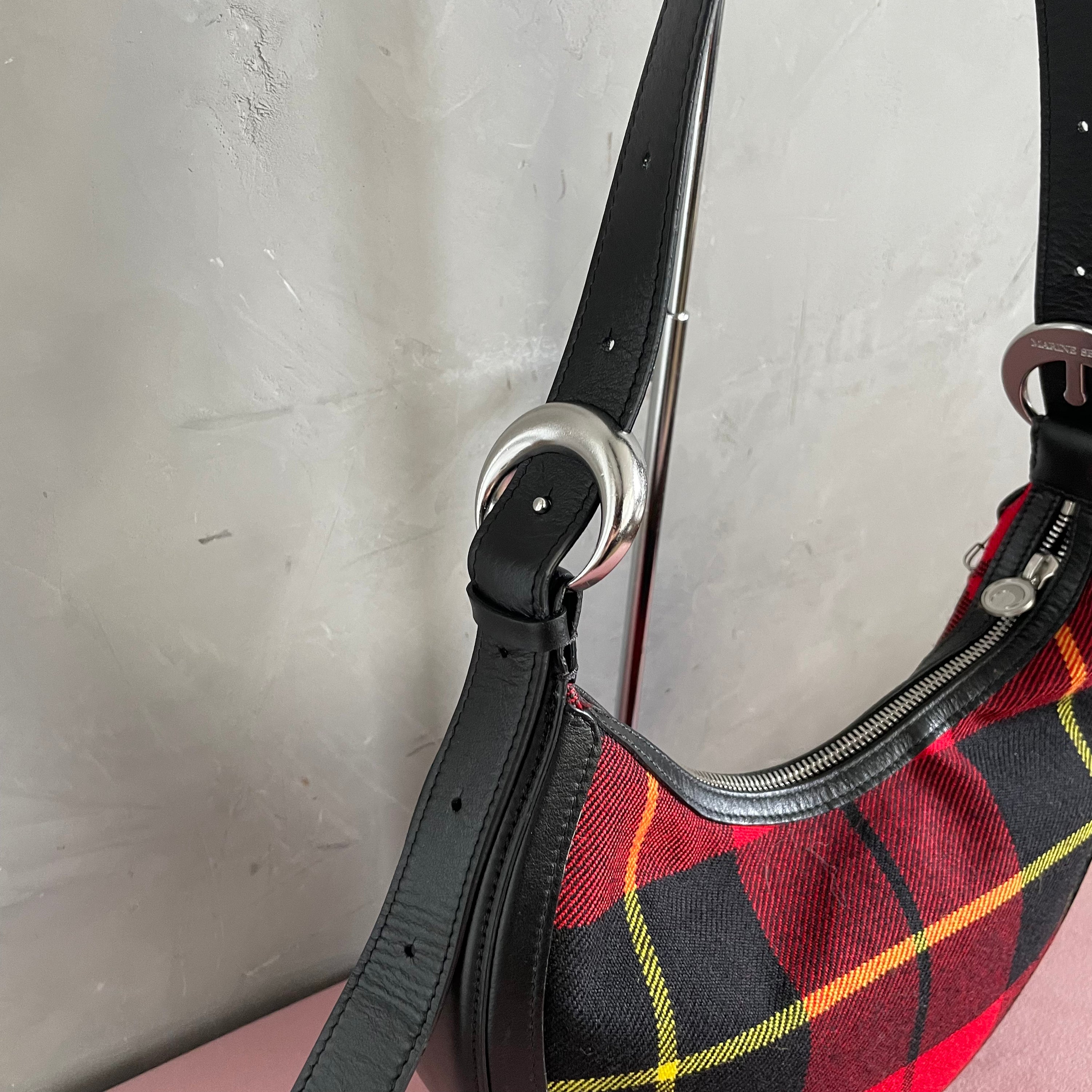 Marine Serre Tartan Pin Bag