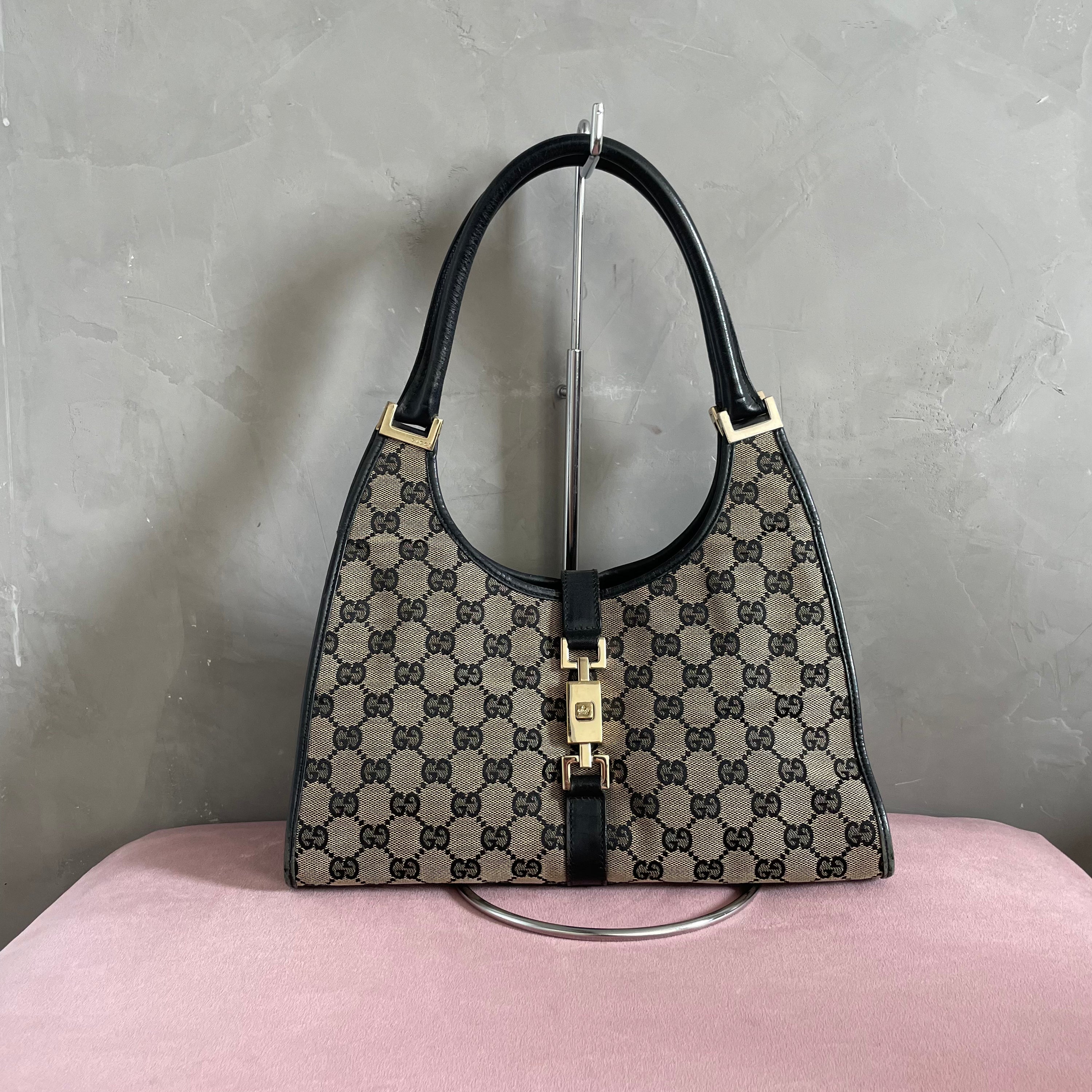 Gucci Monogram Shoulder Jackie Bag