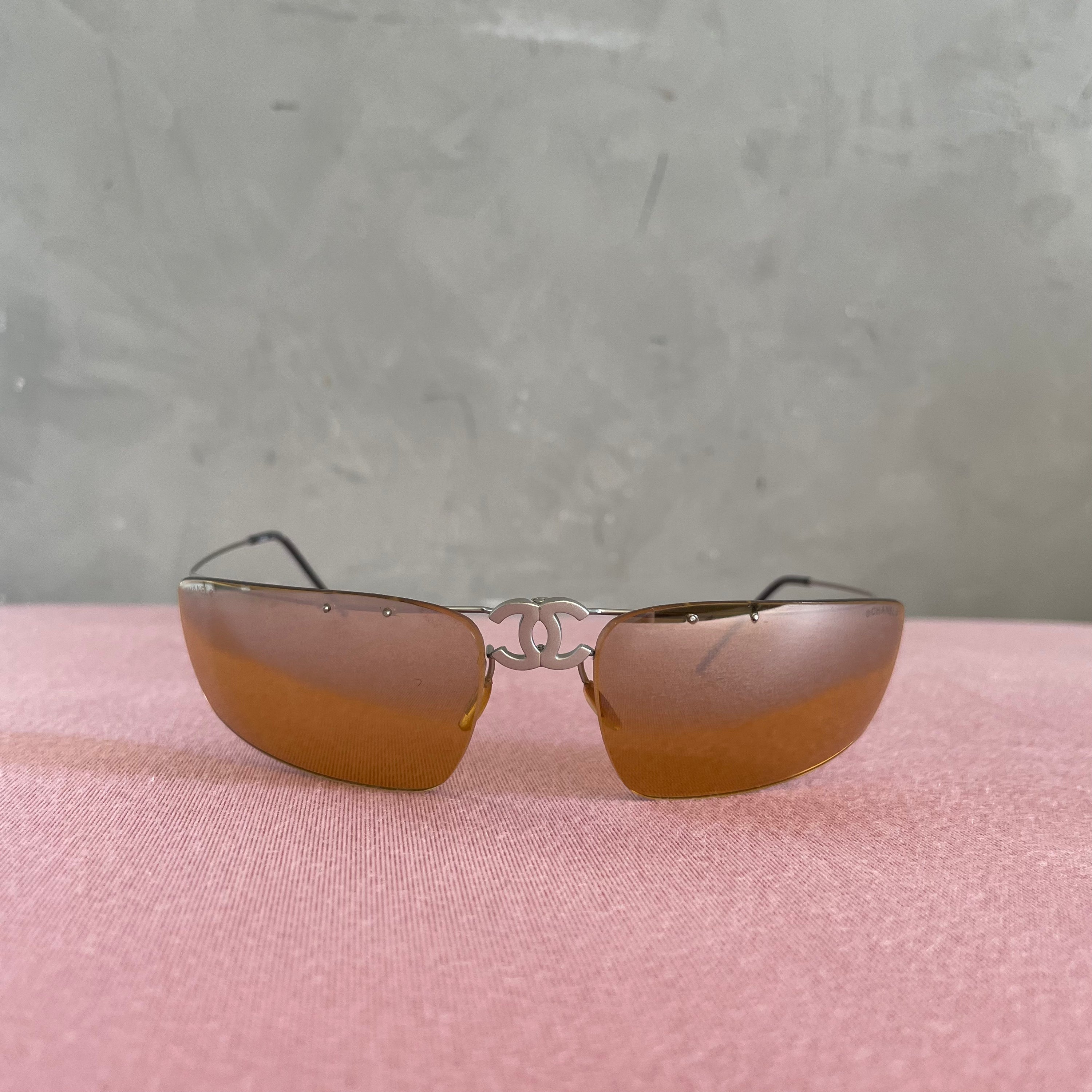 Chanel Logo Orange Sunglasses