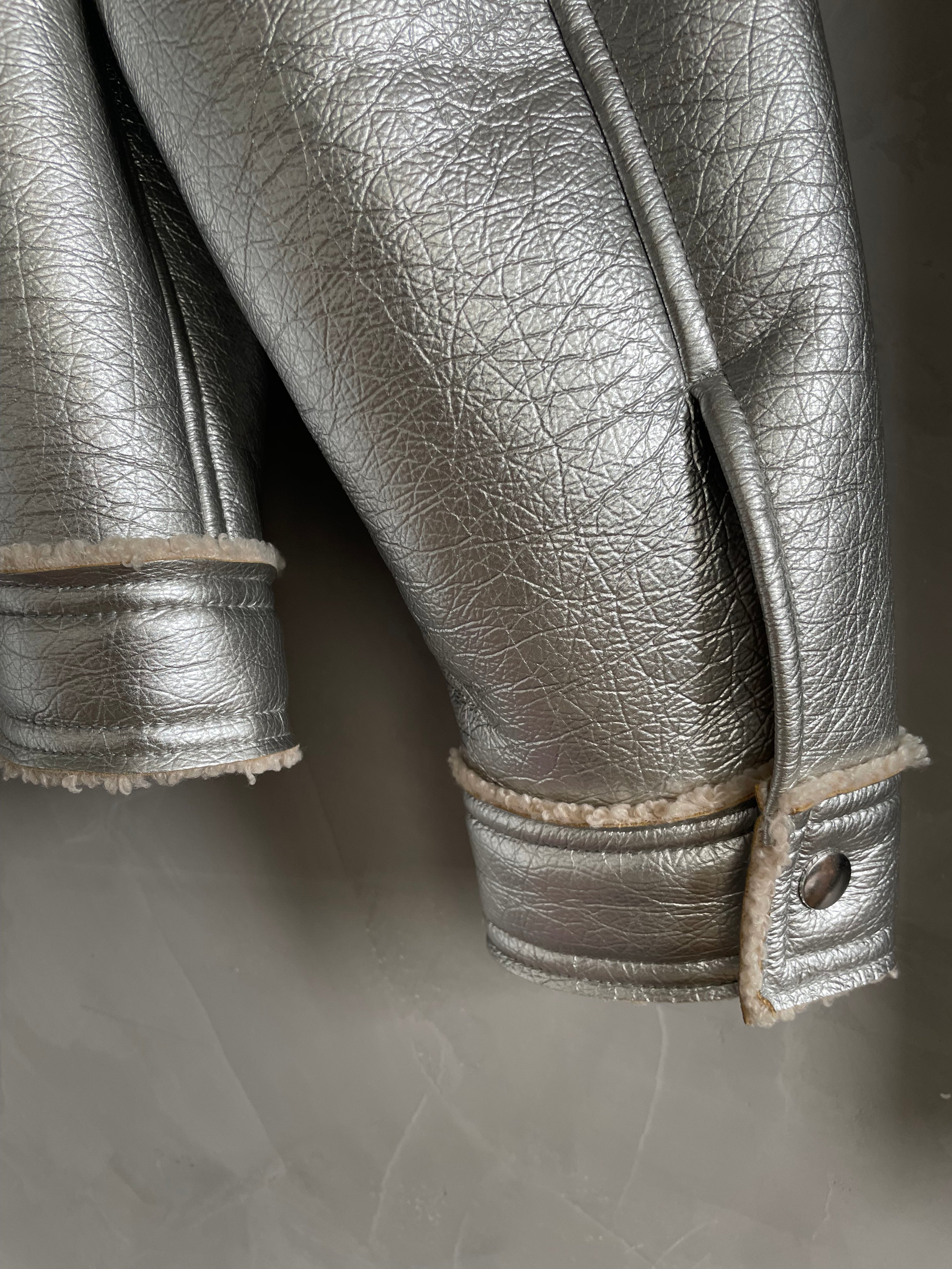 Diesel Shearling Silver Jacket
