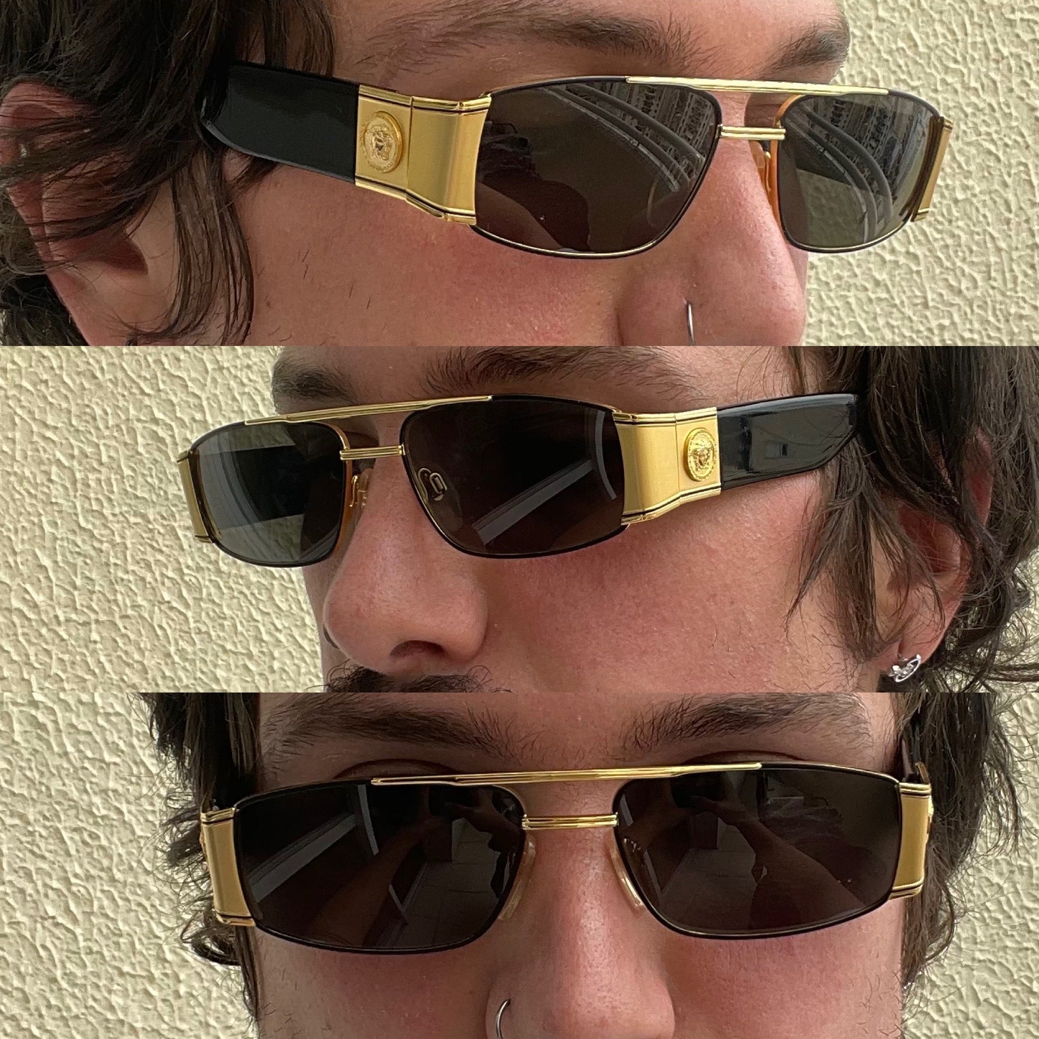 Gianni Versace Black GV7 Sunglasses