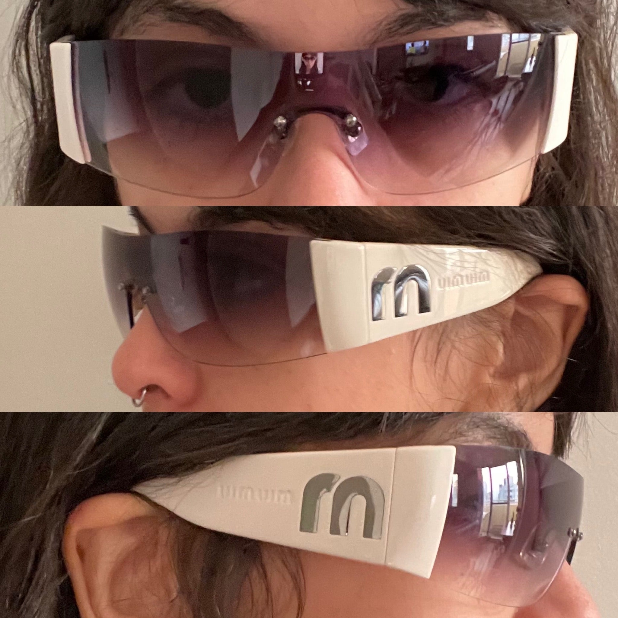 Miu Miu SMU11F White Sunglasses