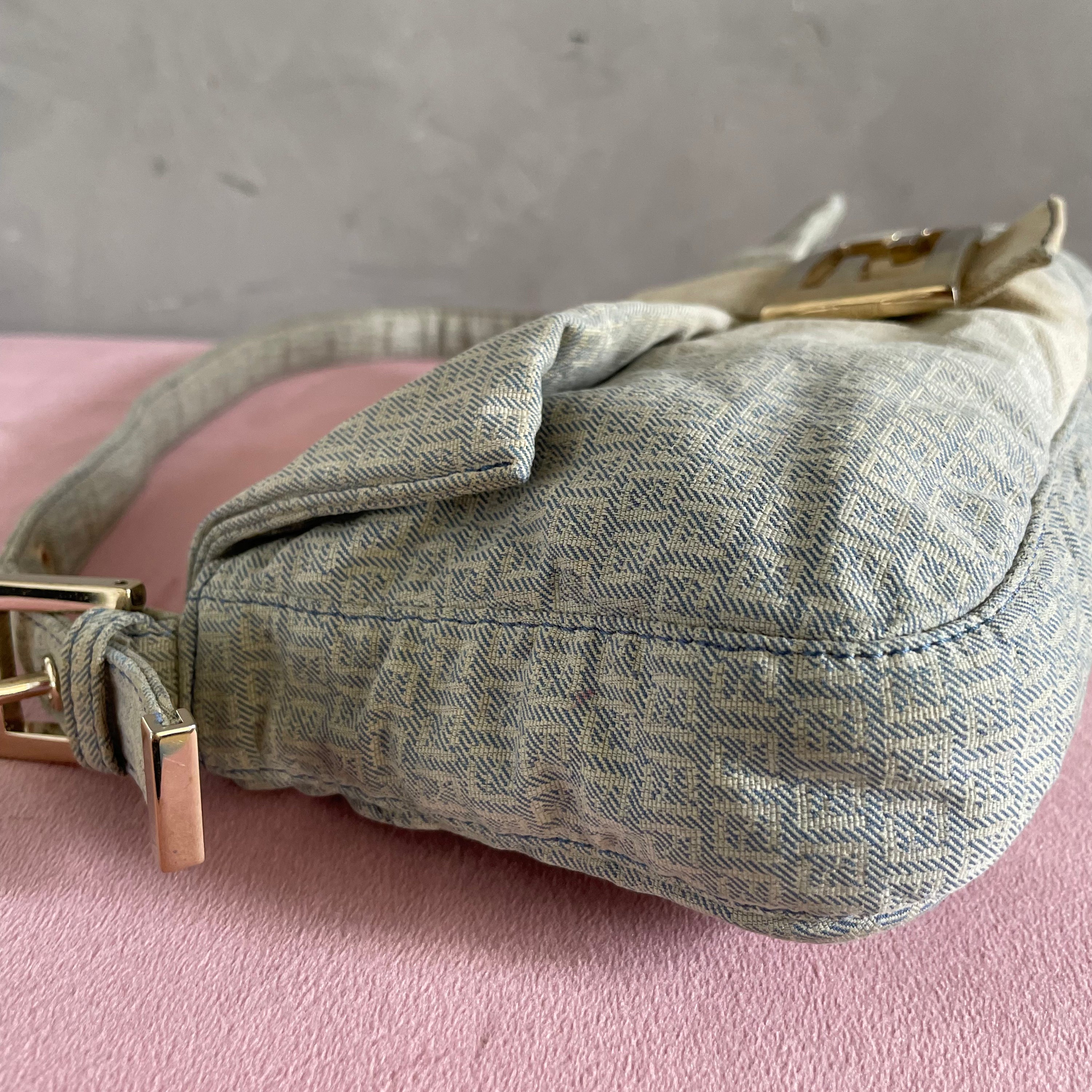 Fendi Denim Monogram Baguette