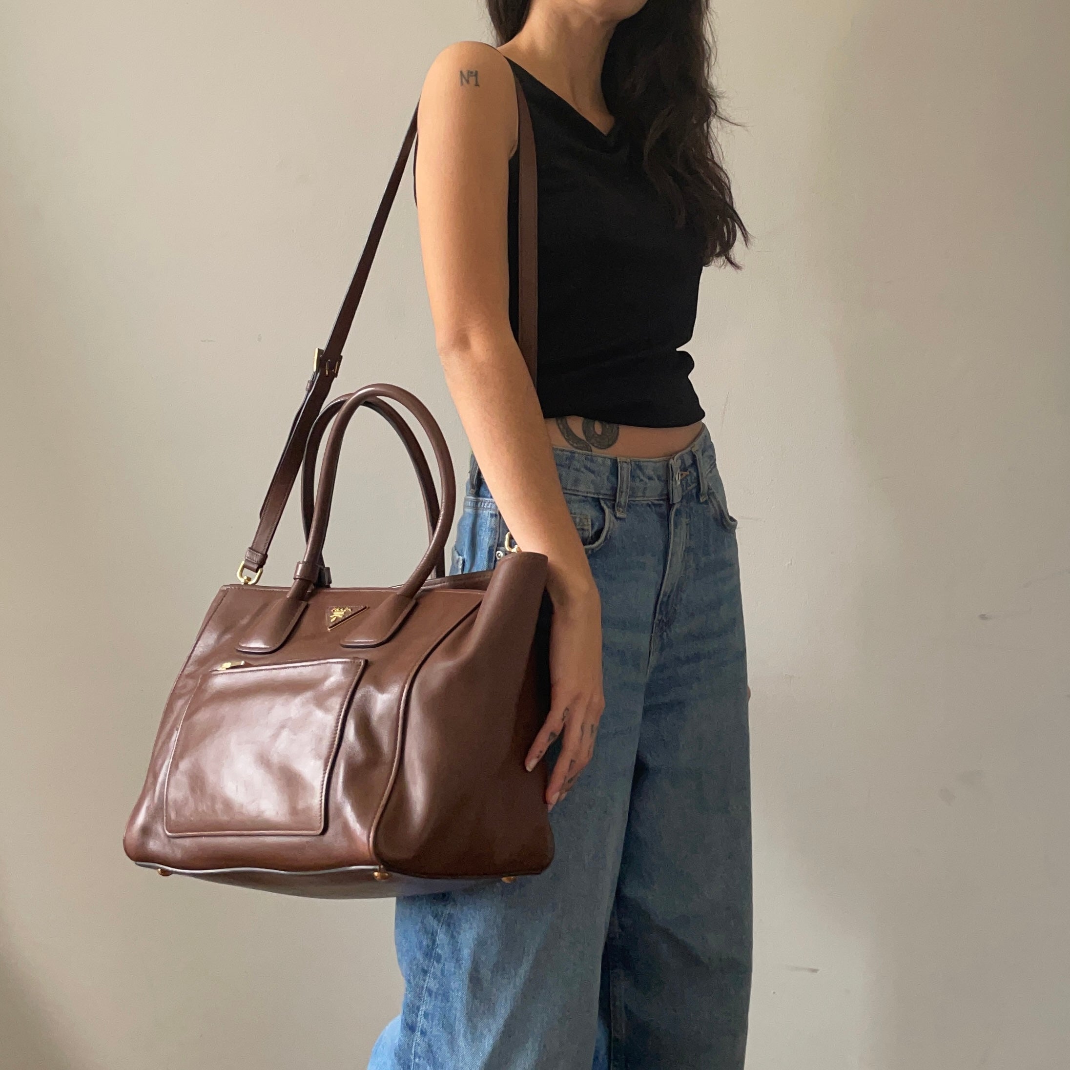 Prada Brown Tote Bag