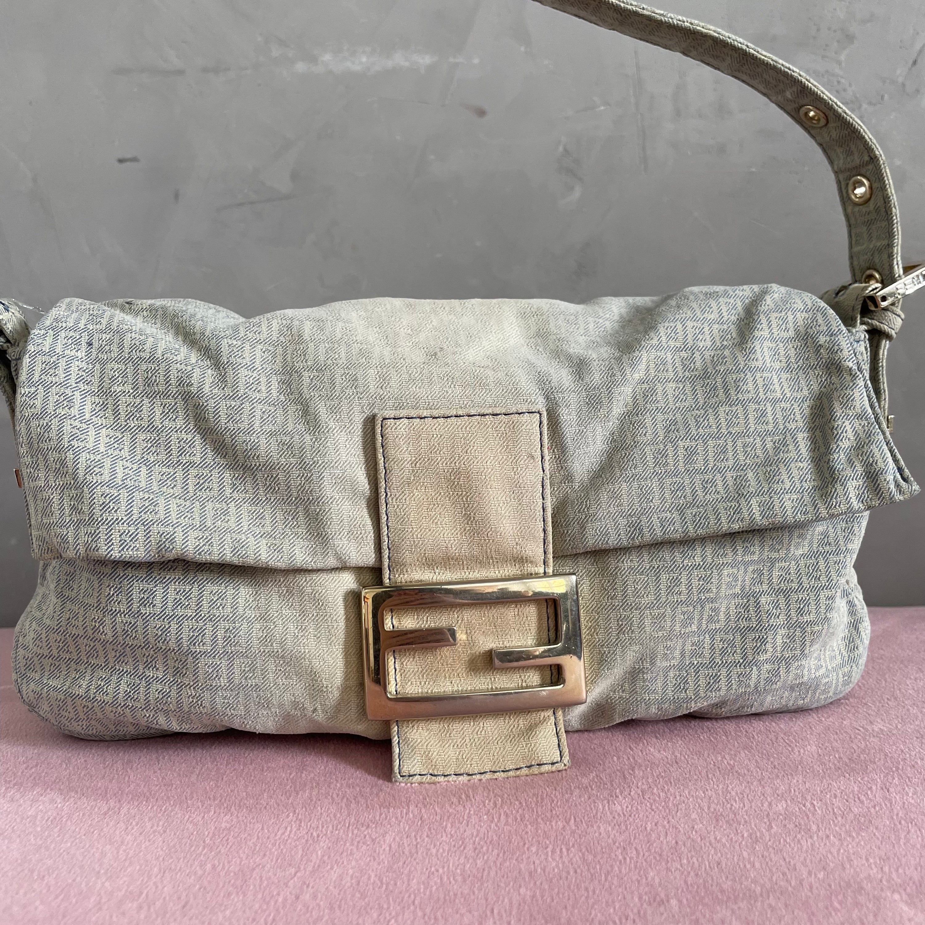 Fendi Denim Monogram Baguette