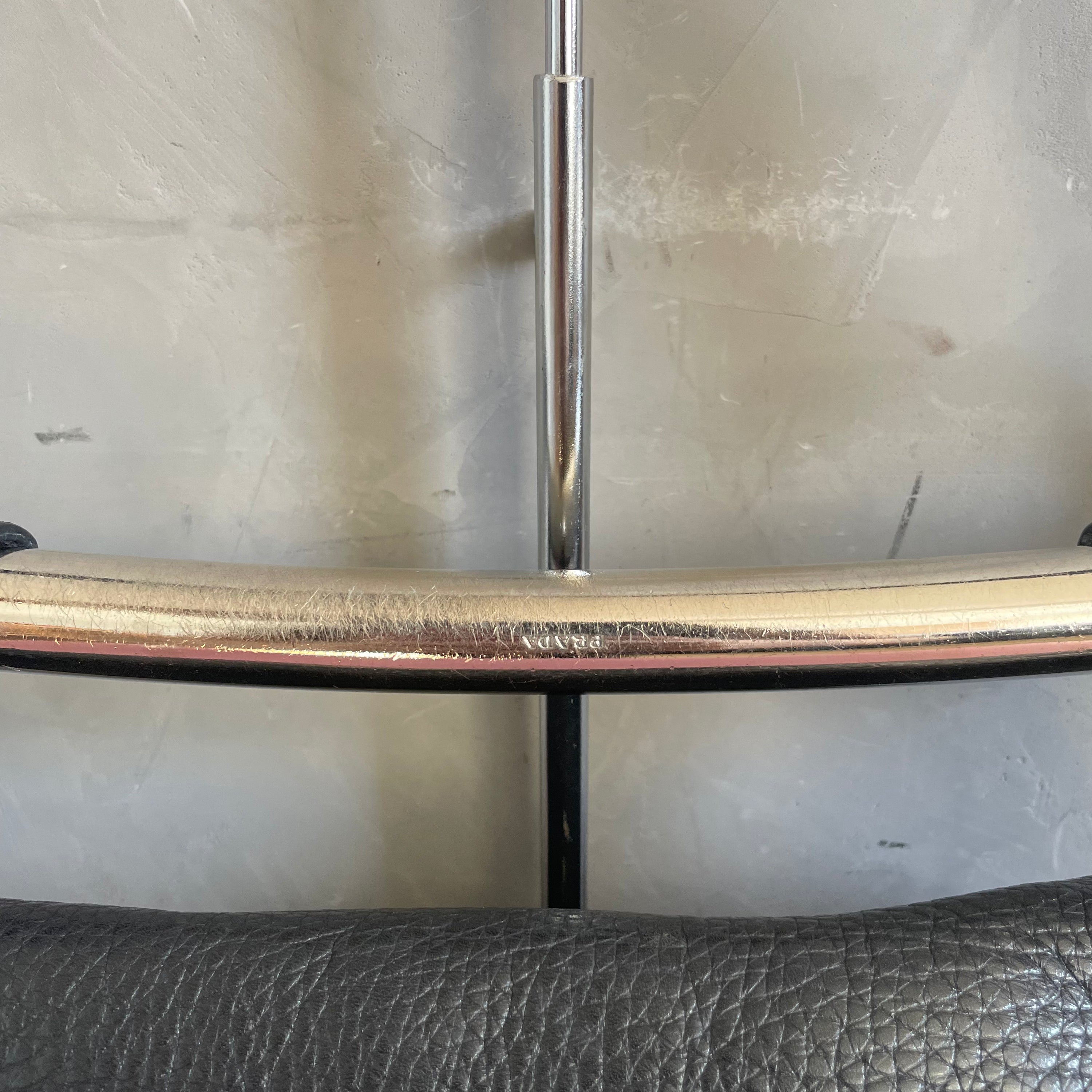 Prada Metal Handle Shoulder Bag
