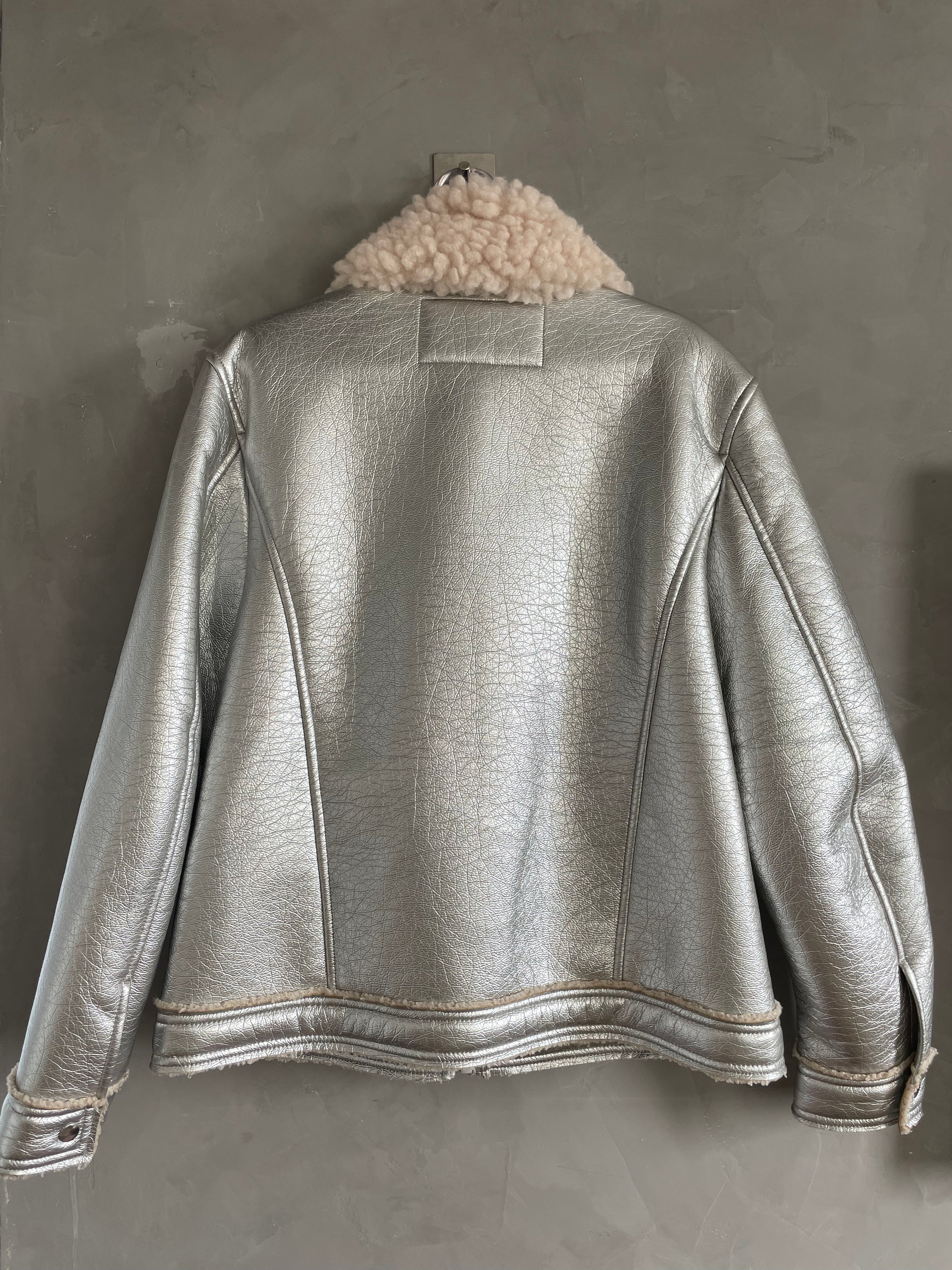 Diesel Shearling Silver Jacket