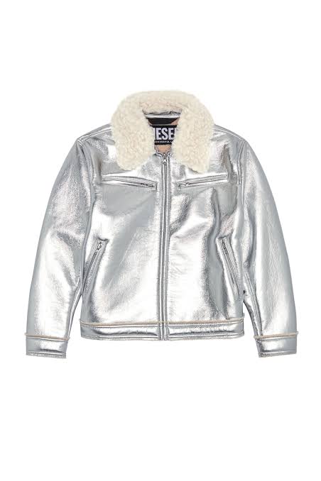 Diesel Shearling Silver Jacket