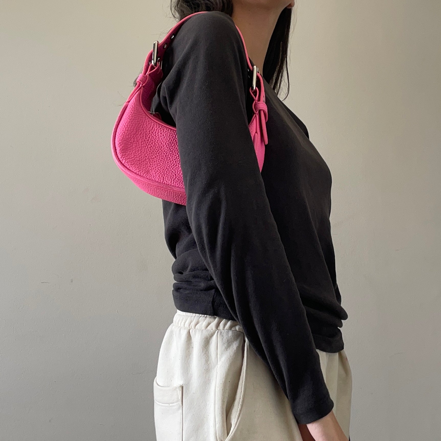 BY FAR Mini Pink Soho Bag