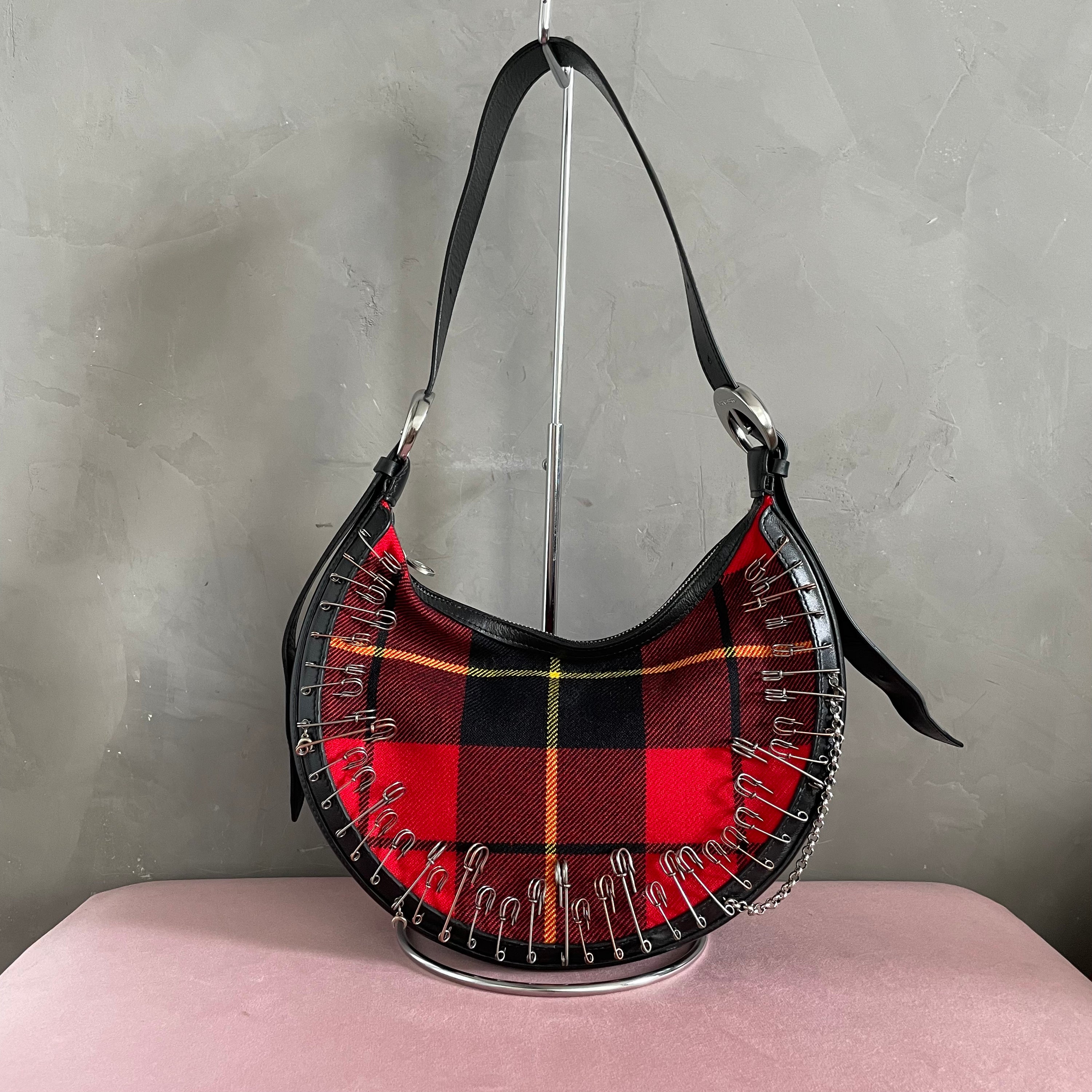 Marine Serre Tartan Pin Bag