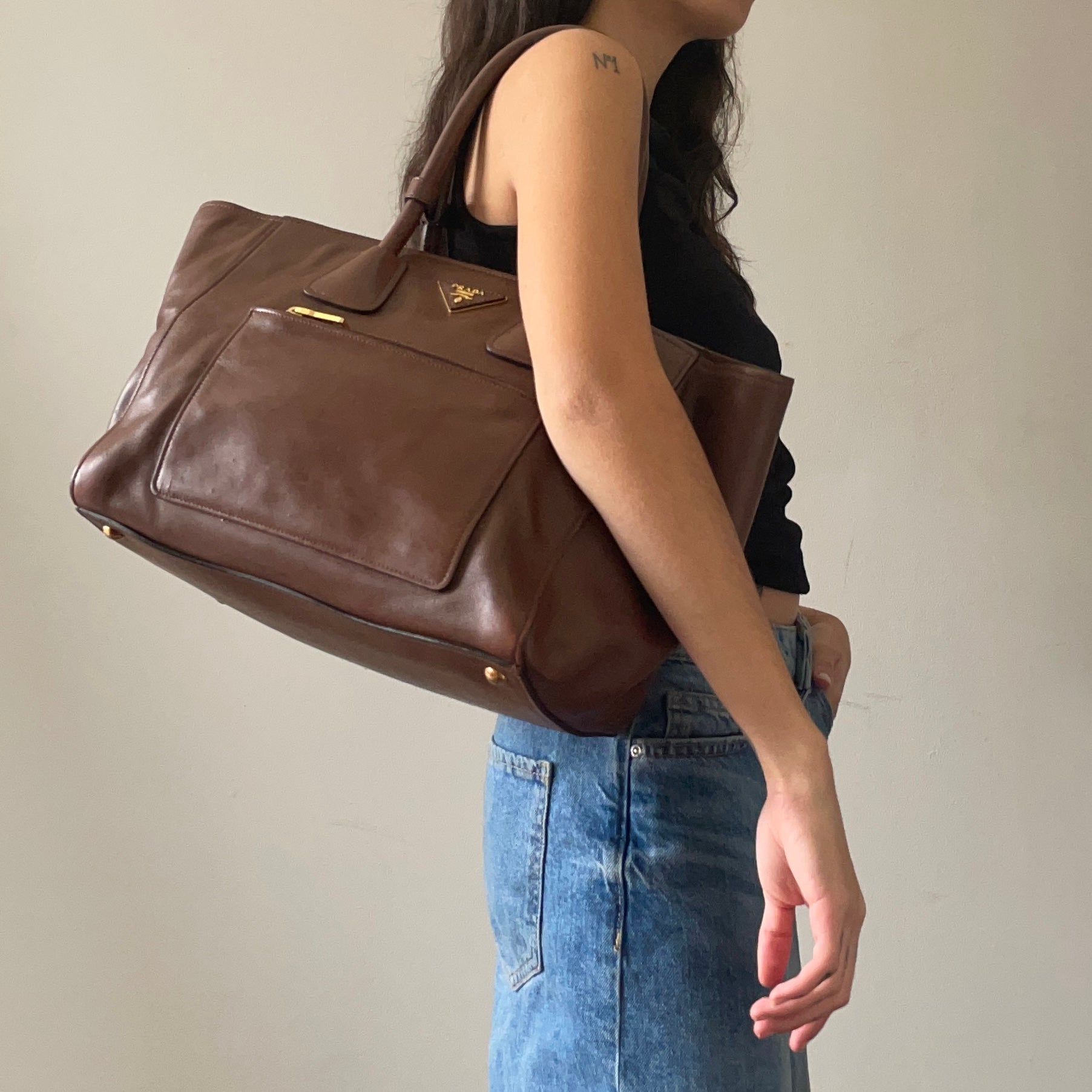 Prada Brown Tote Bag