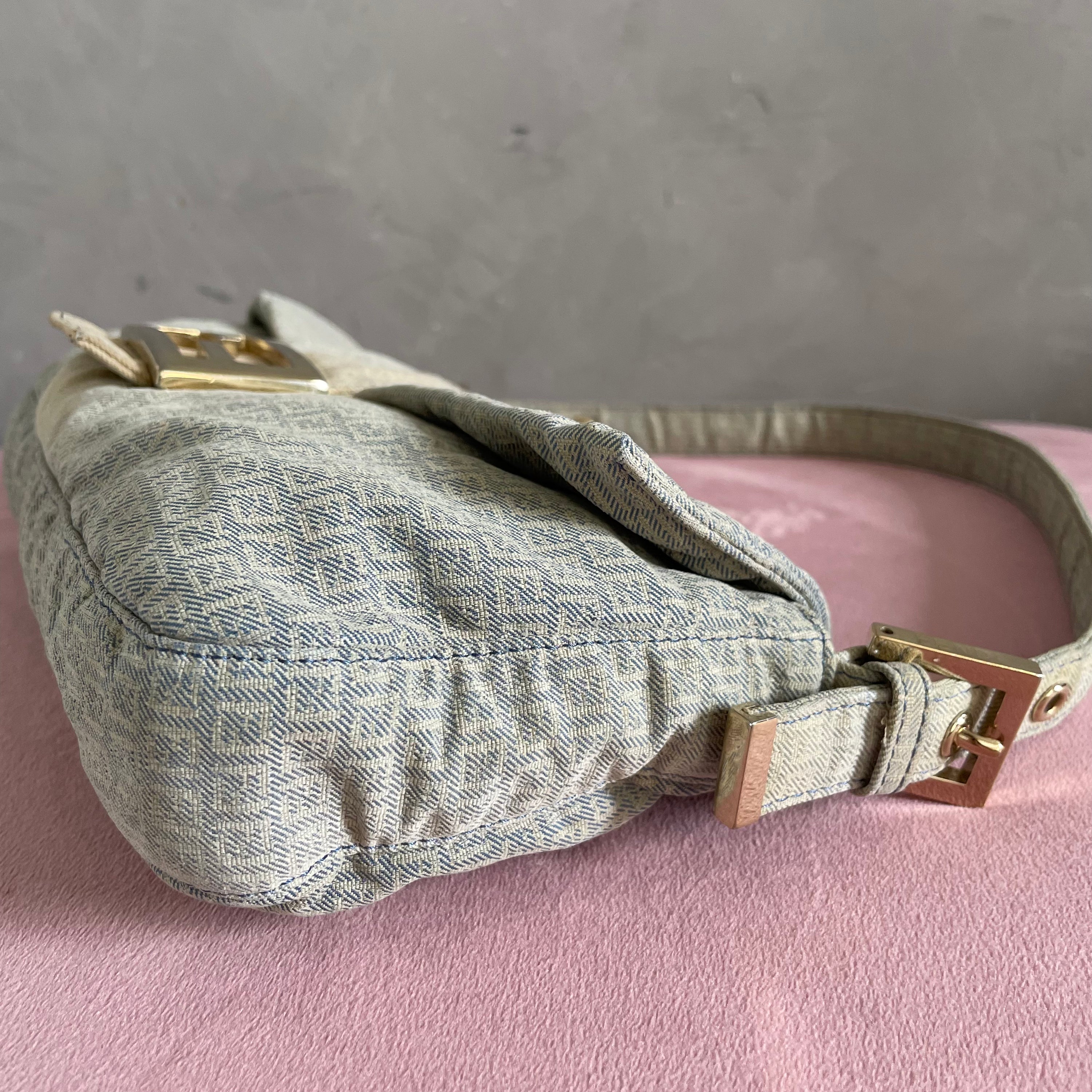 Fendi Denim Monogram Baguette