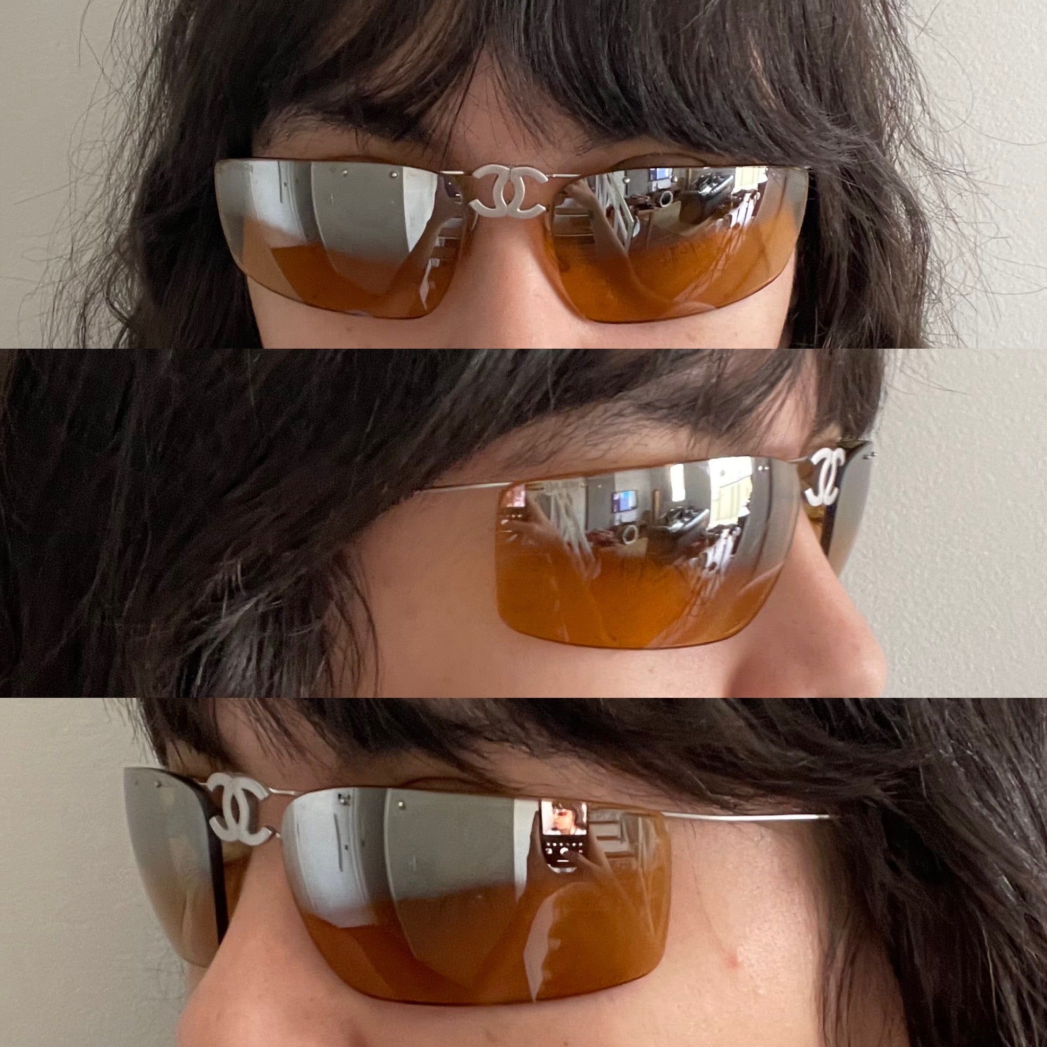 Chanel Logo Orange Sunglasses