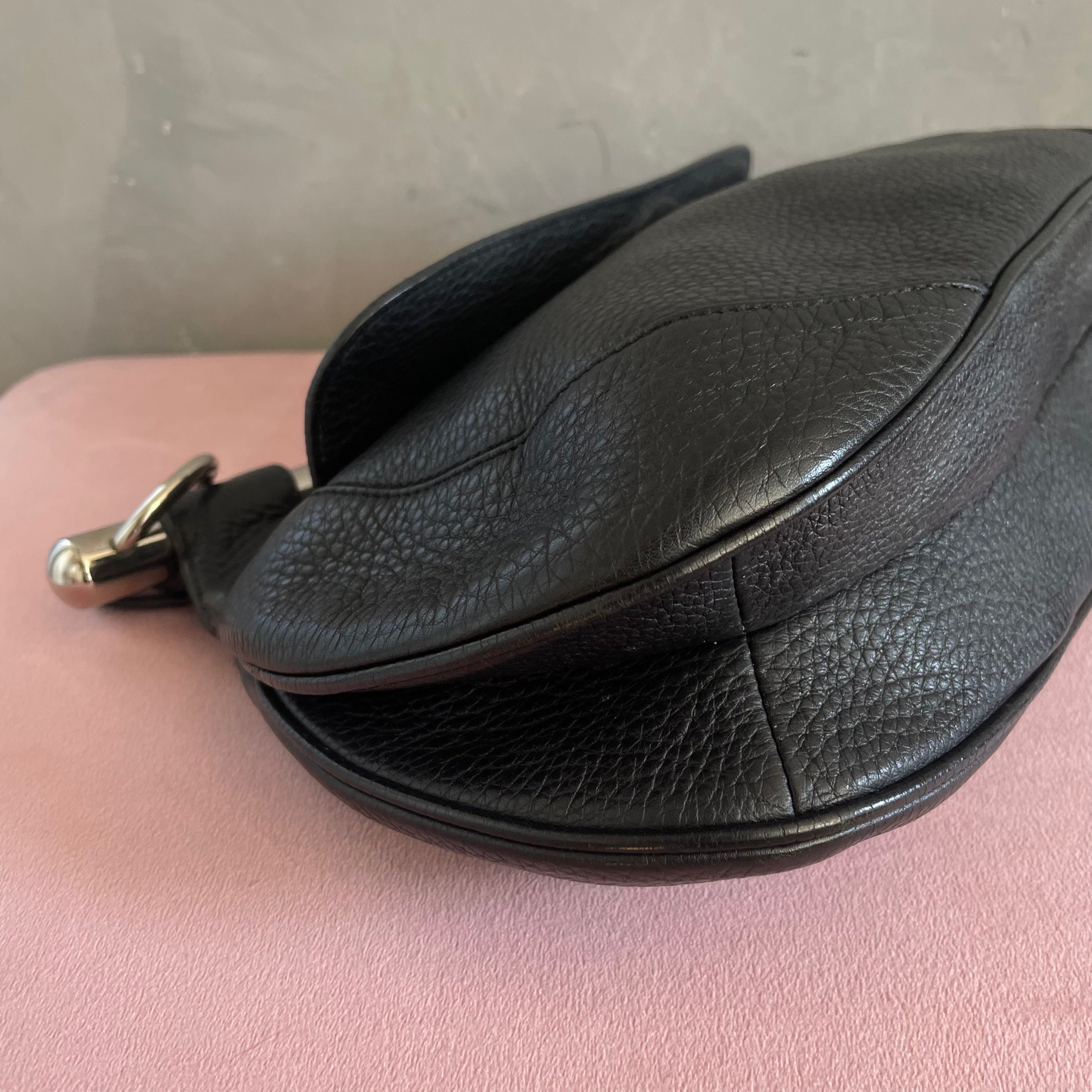 Prada Metal Handle Shoulder Bag