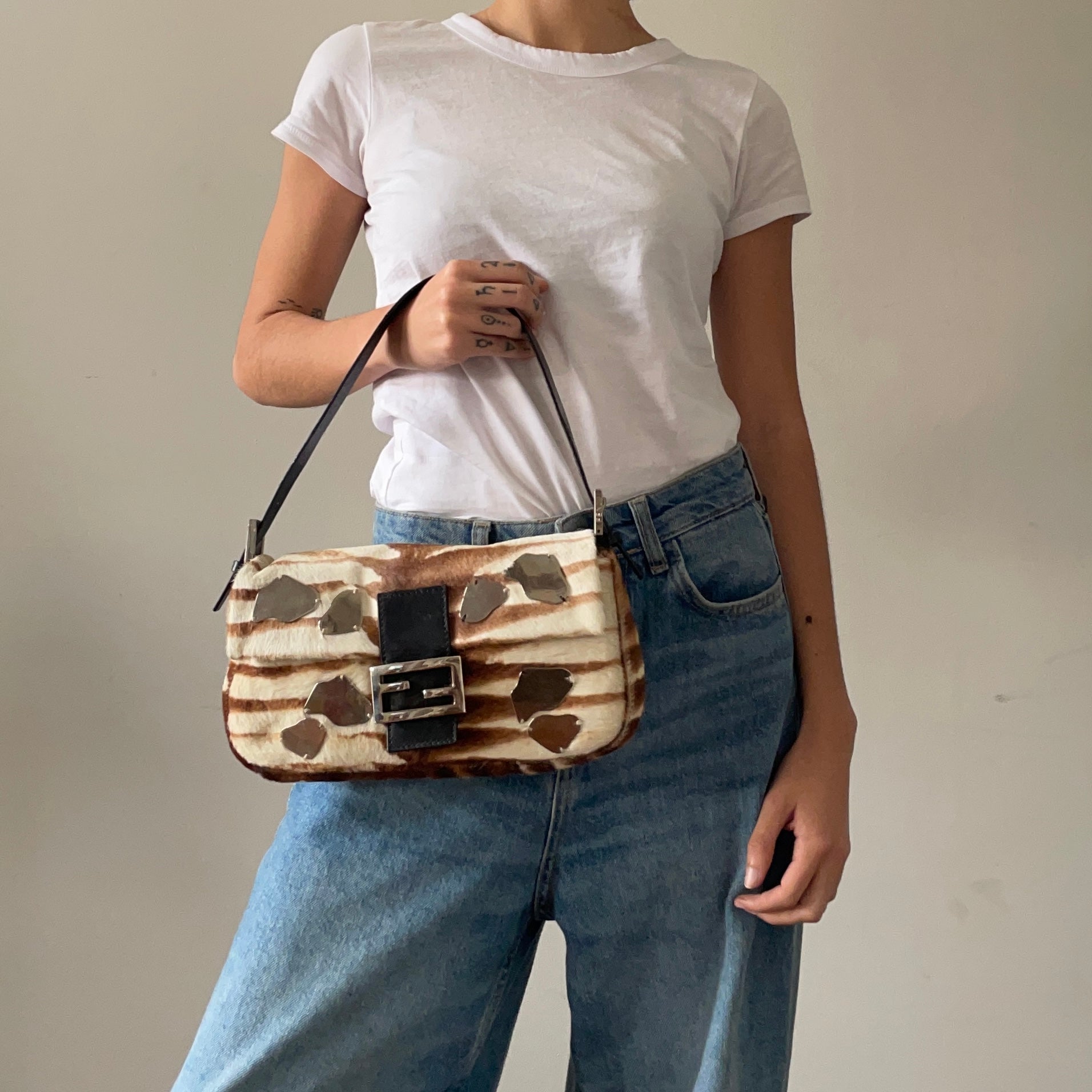 Fendi Limited Baguette: Pony Hair + Mirrors