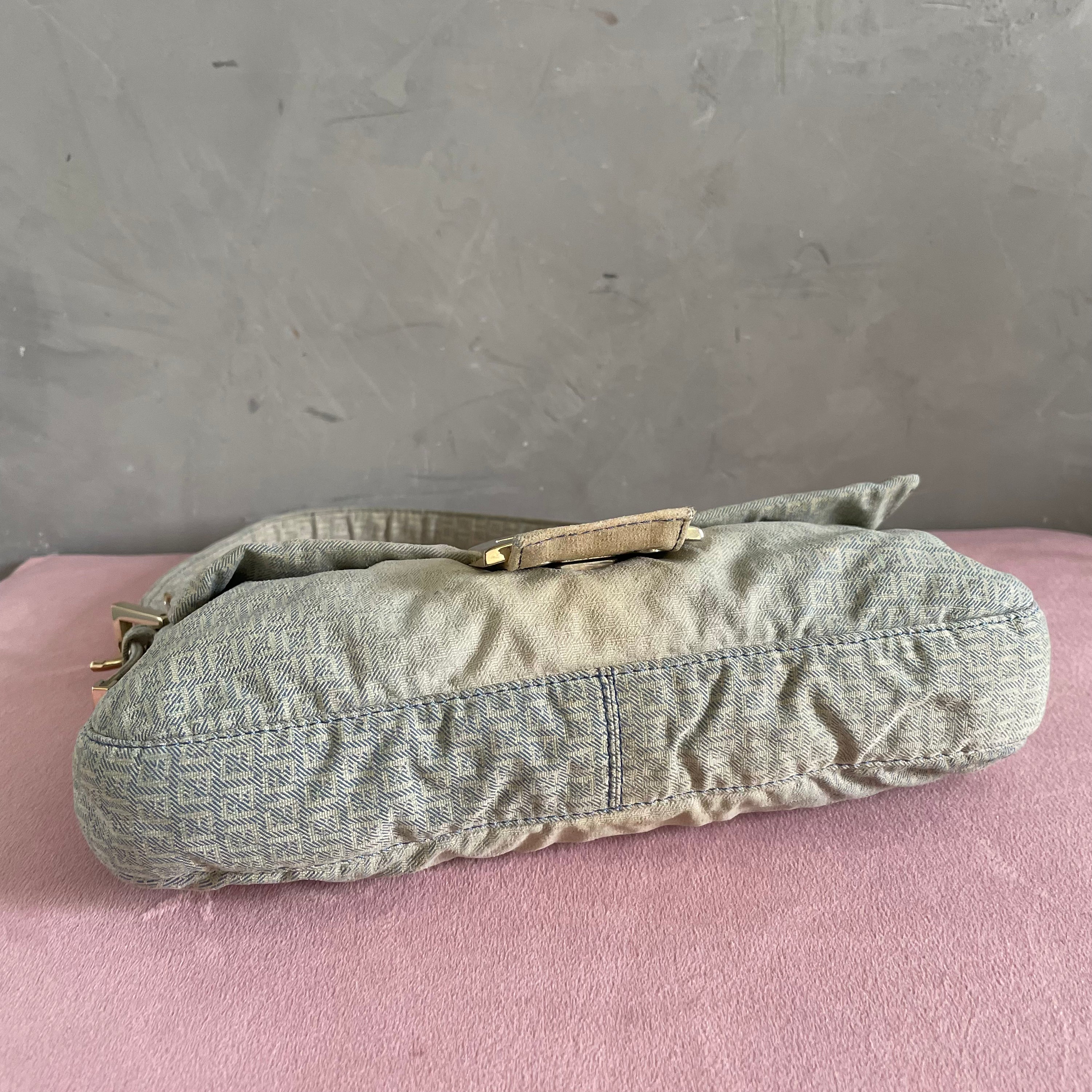 Fendi Denim Monogram Baguette