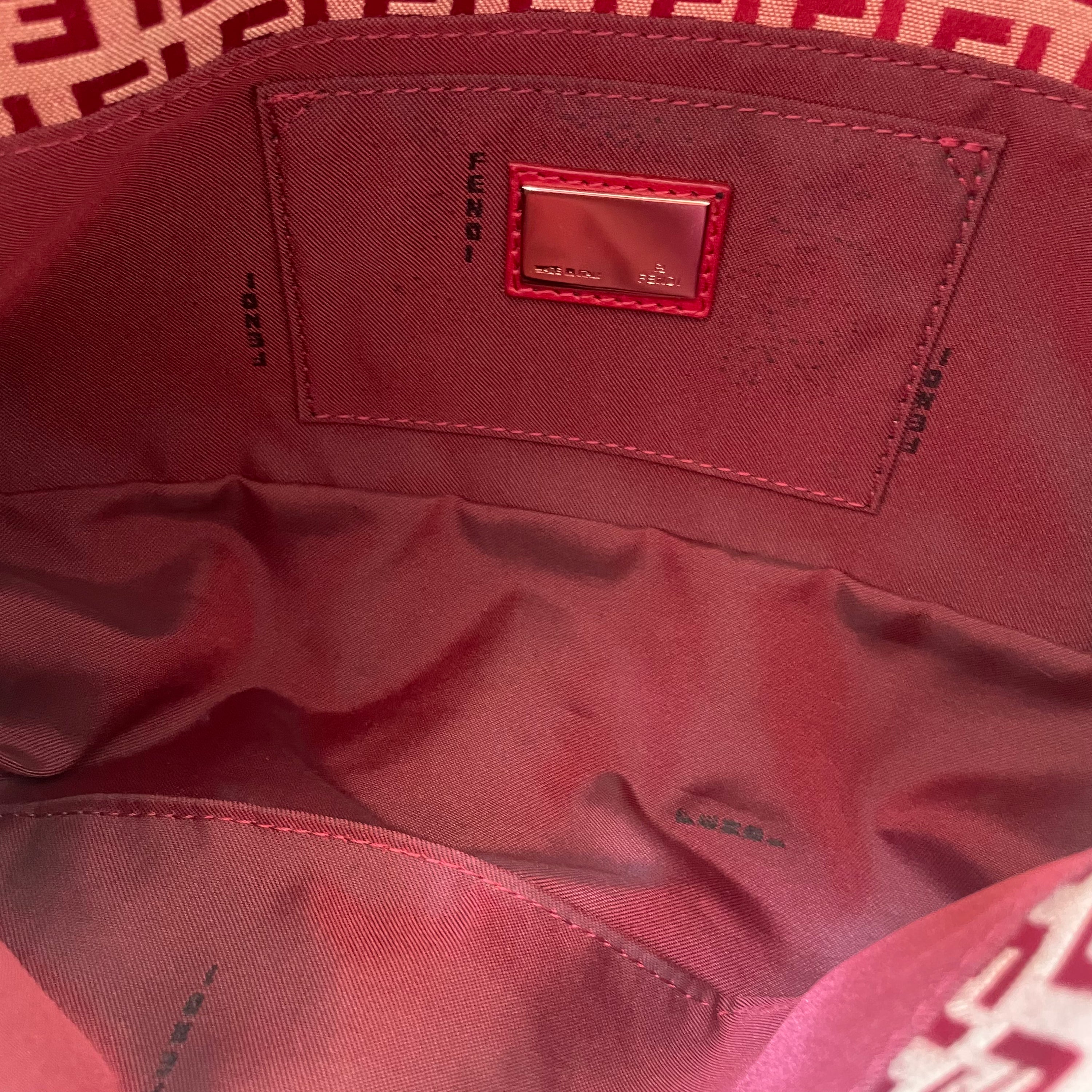 Fendi Red Monogram Baguette