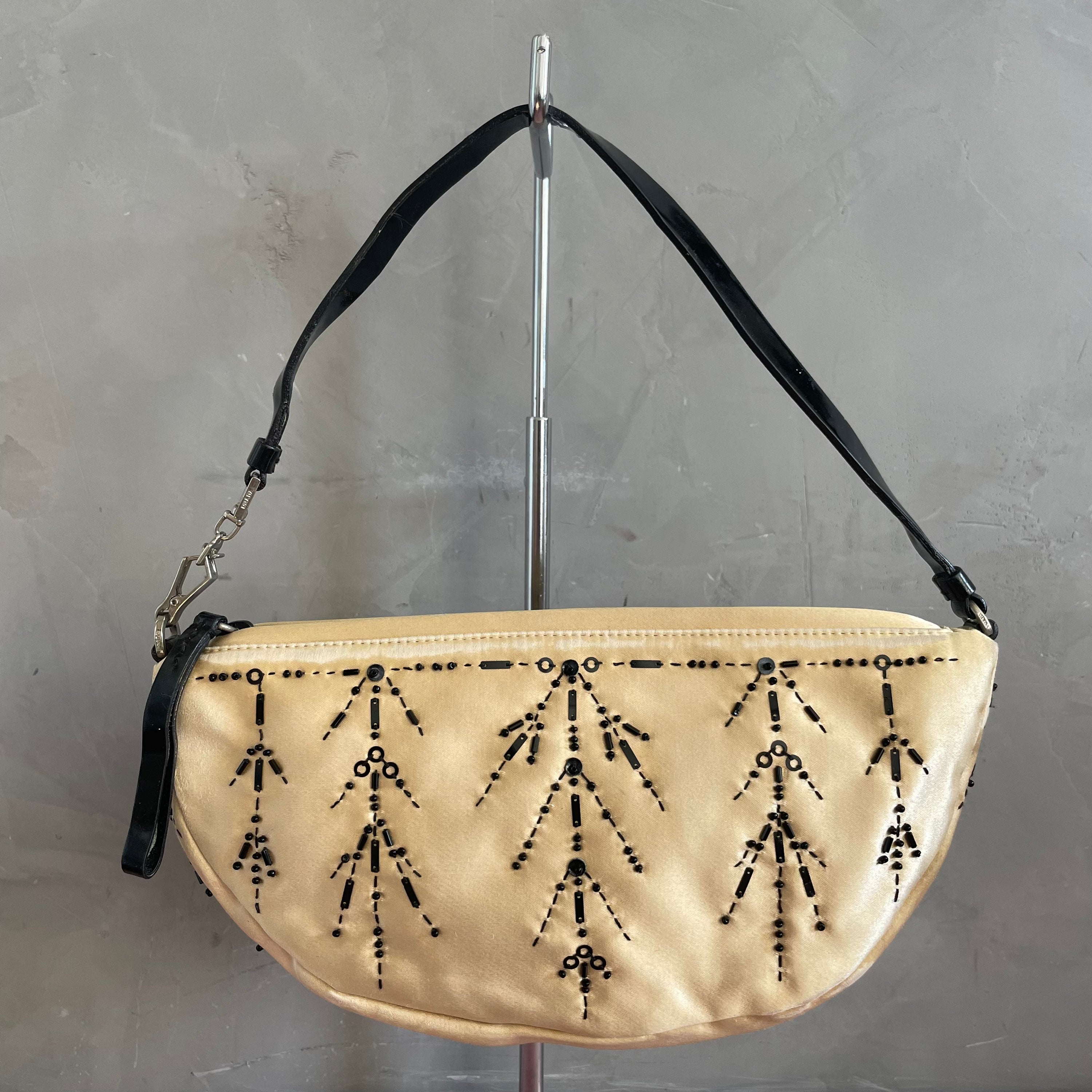 Prada Satin Embroided Bag