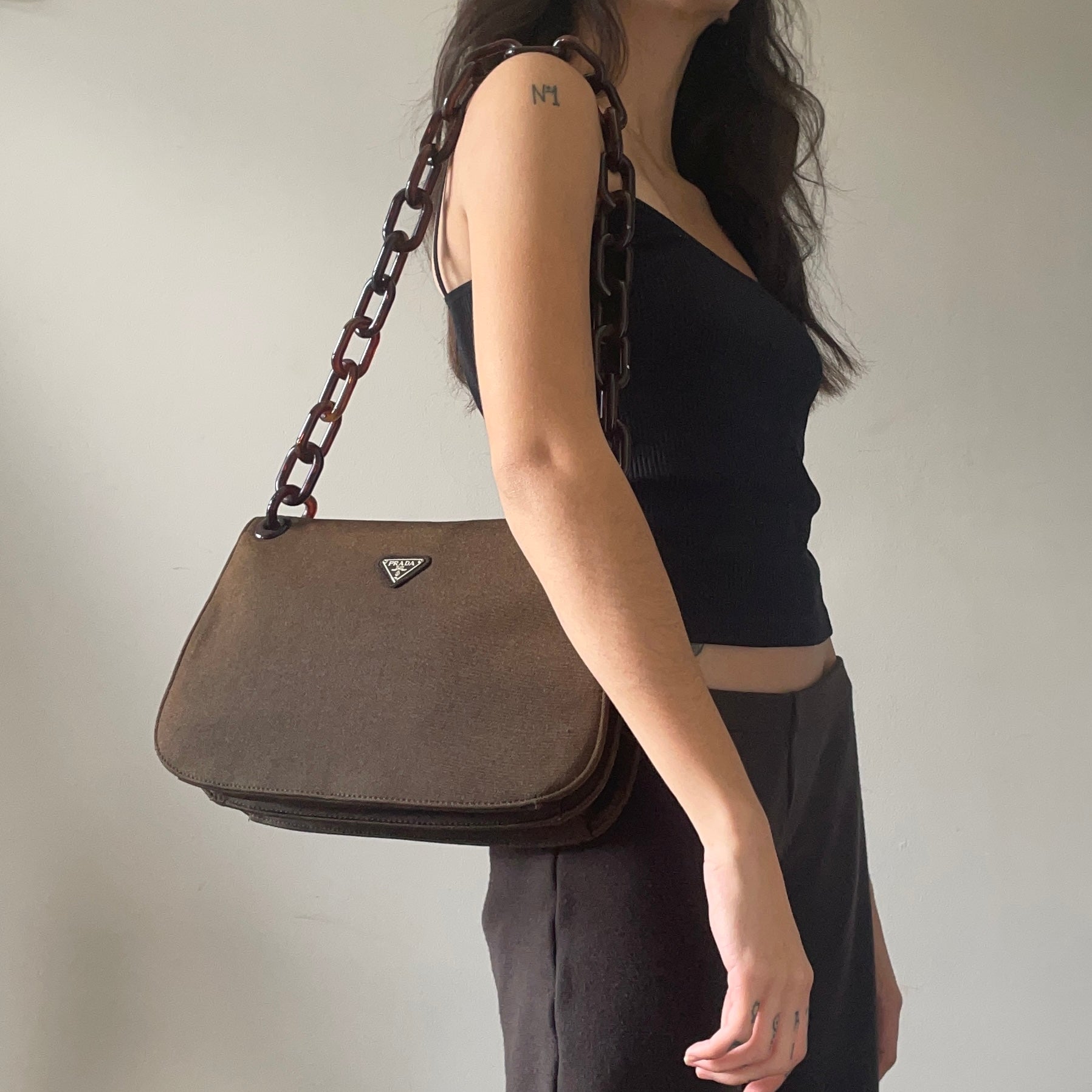 Prada Acrylic Brown Bag
