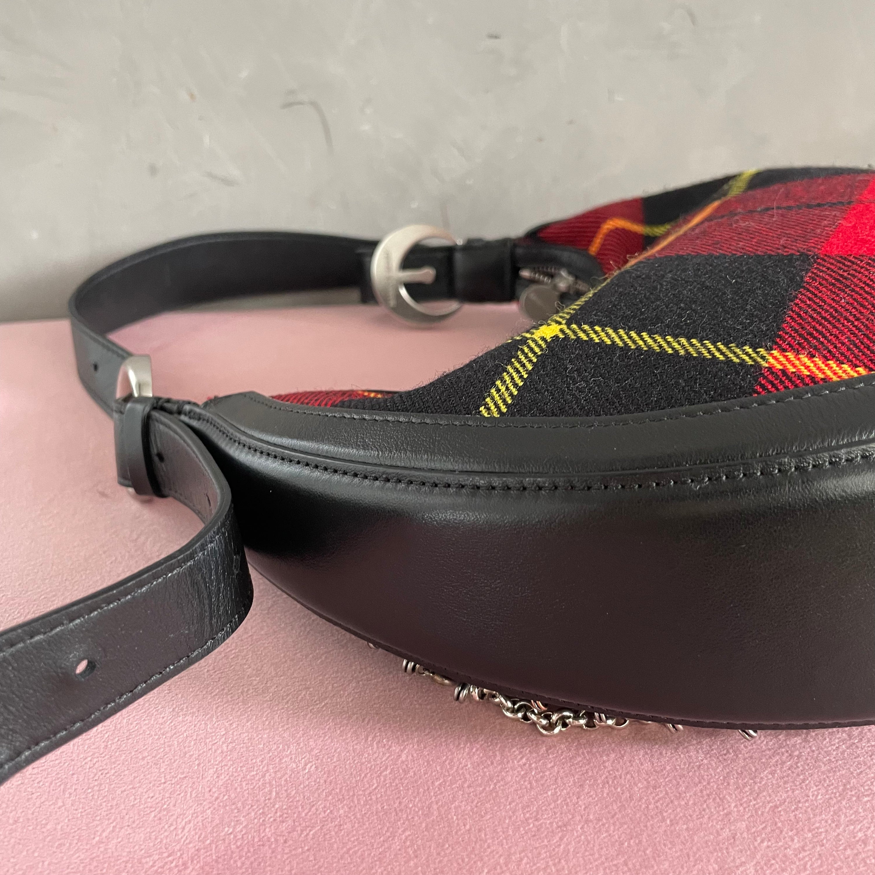 Marine Serre Tartan Pin Bag
