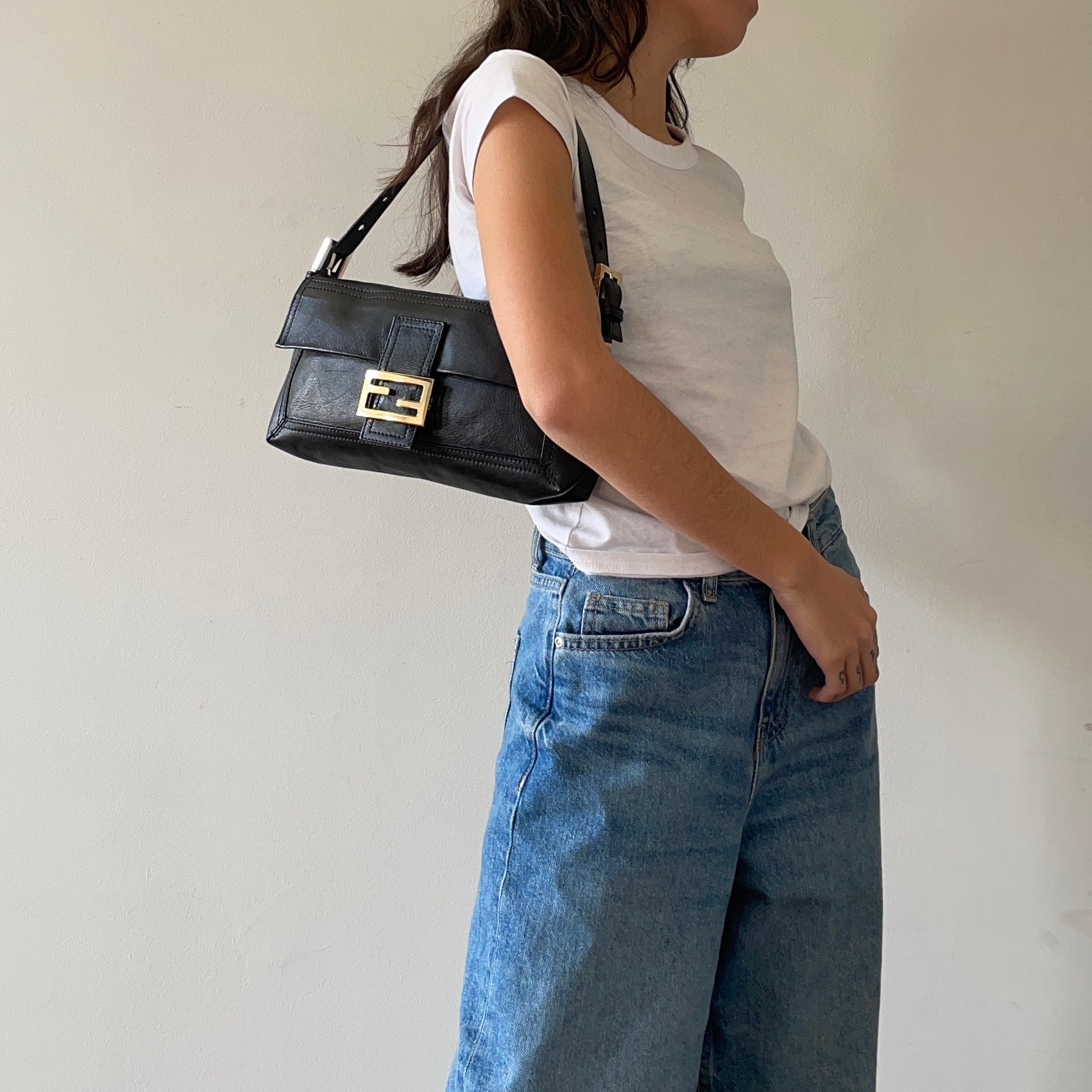 Fendi Leather Baguette