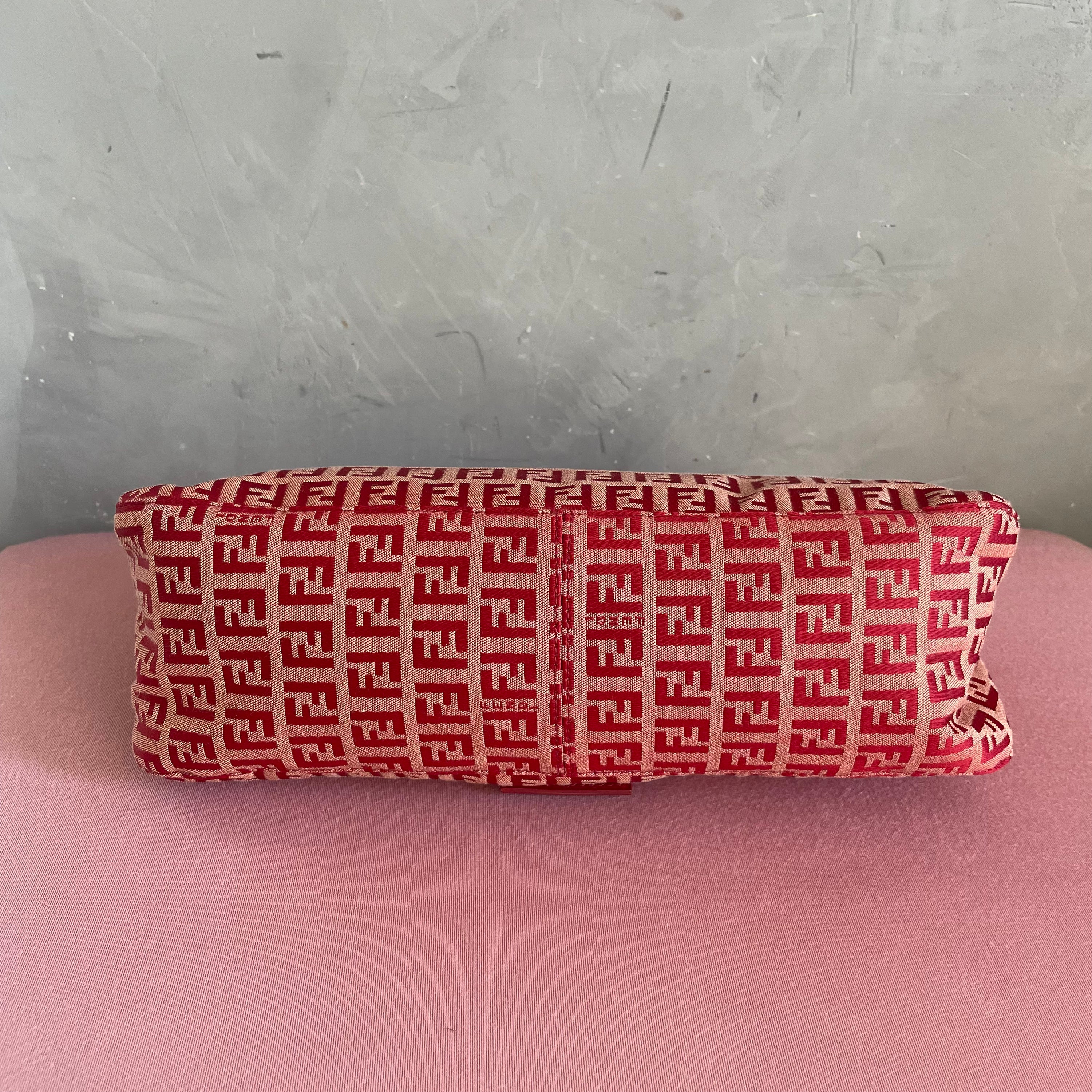 Fendi Red Monogram Baguette
