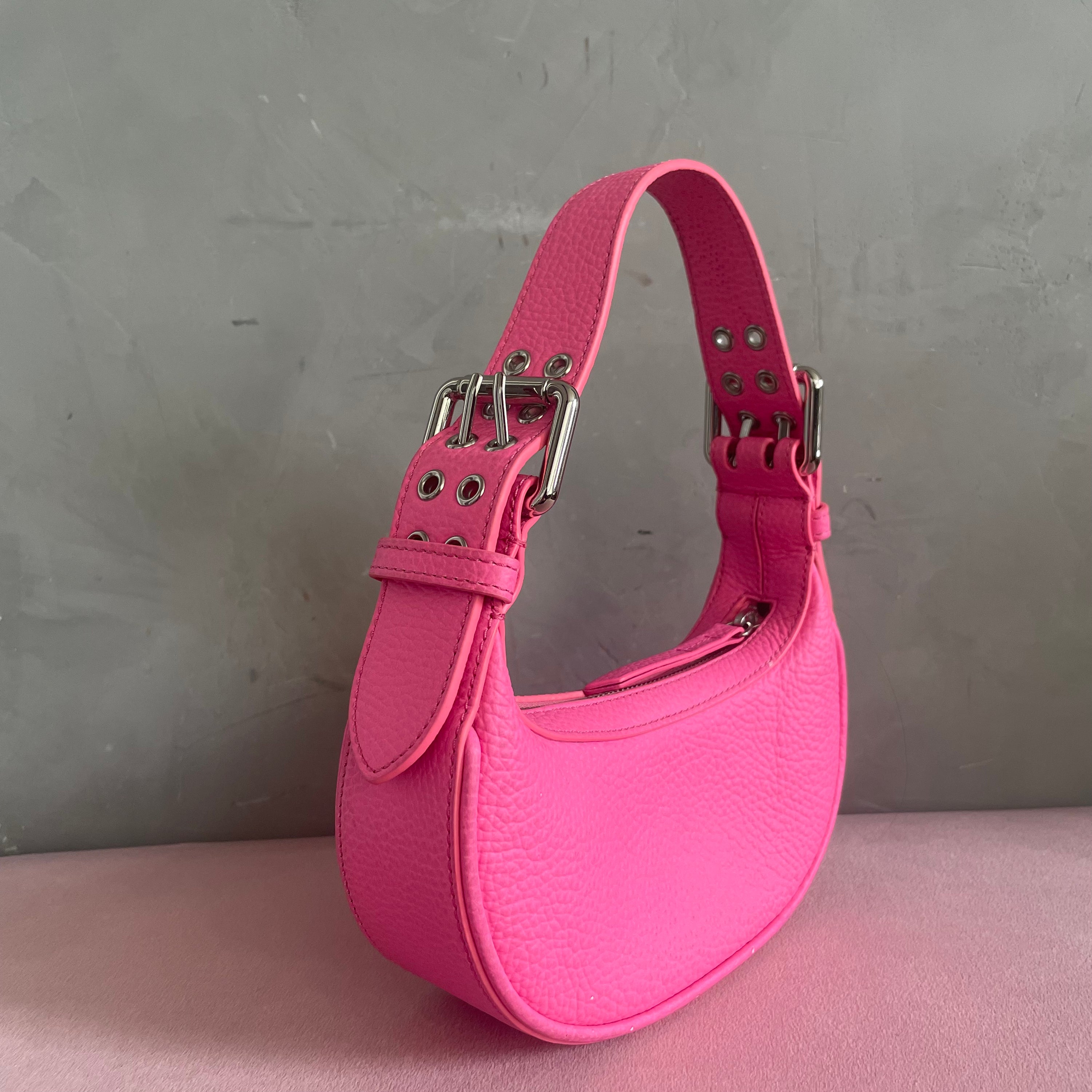 BY FAR Mini Pink Soho Bag