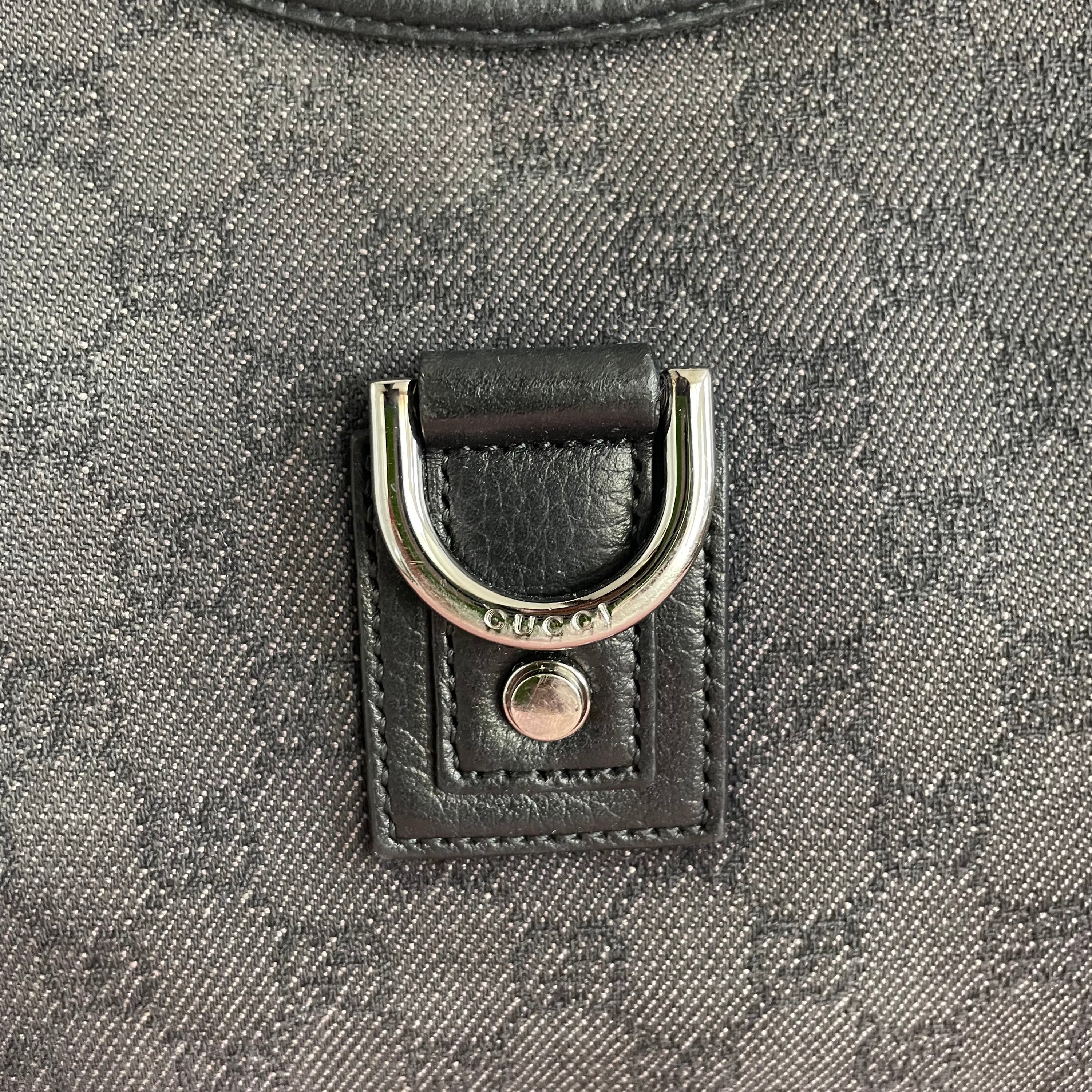 Gucci Monogram Black Shoulder Bag