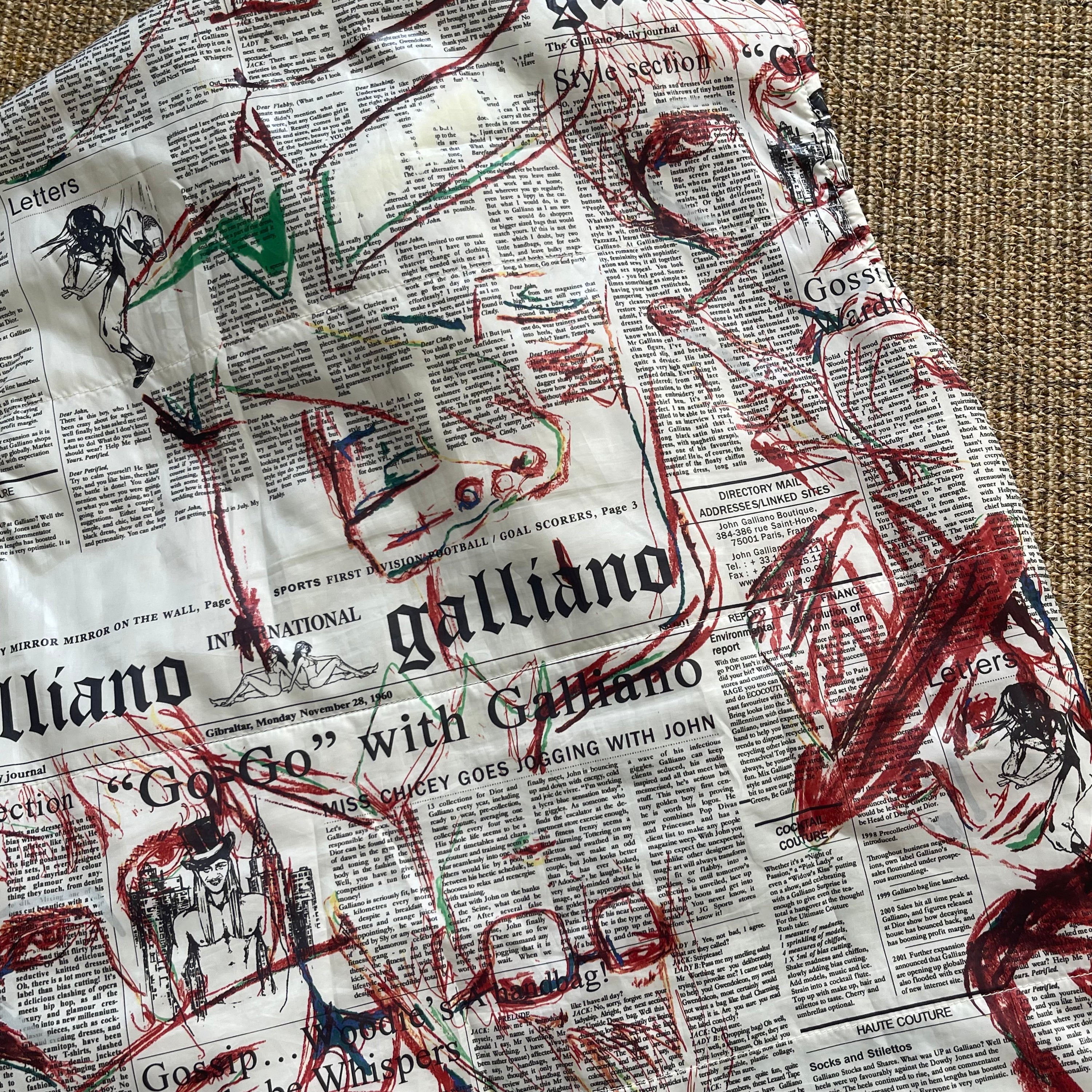 Galliano Newspaper Vest